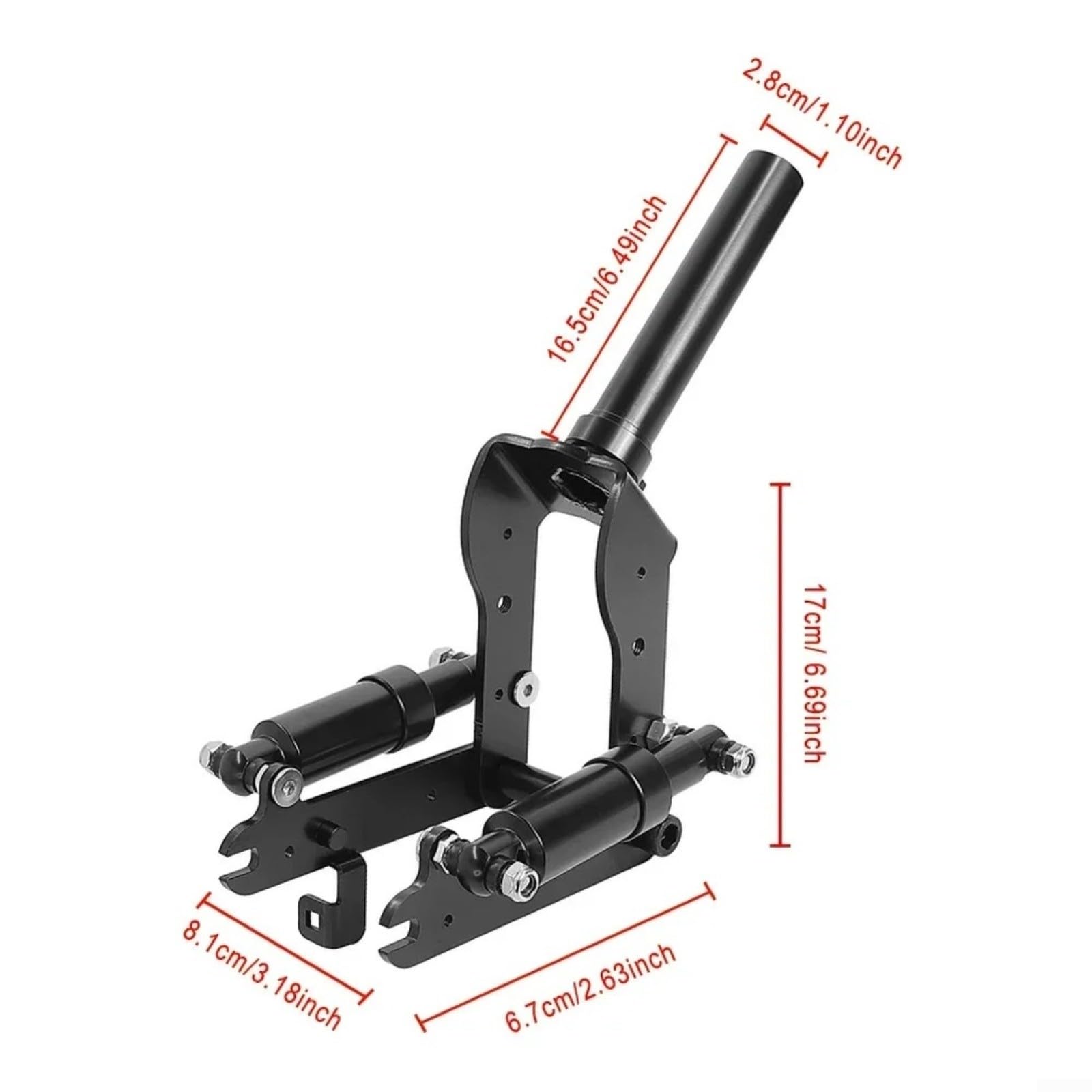 Amortisseur avant avec garde-boue en alliage d'aluminium pour scooter électrique Ninebot Max G30, fourche à suspension amortisseur kit de suspension avant, noir (noir)