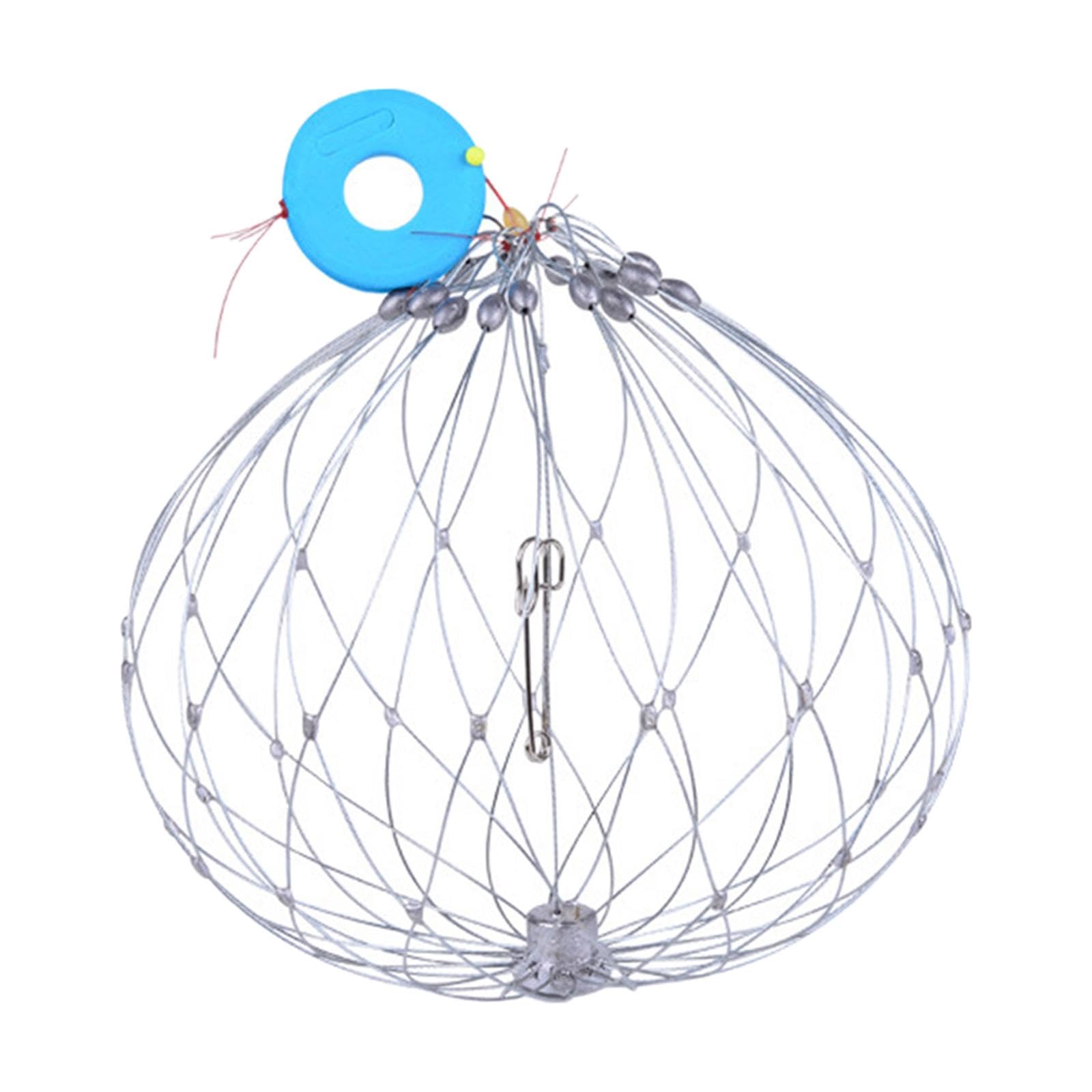 ATORSE Fishing Crab Trap Net Collapsible Fish Crab Cage Outdoor Fishing Accessories 16 Wire-image-14
