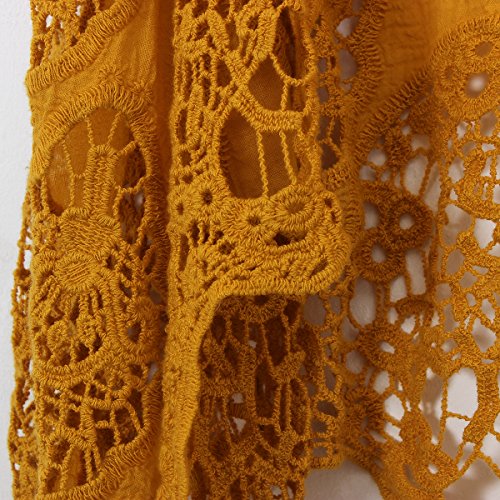 Image of JASTIE Women Open Stitch Cardigan Boho Sleeveless Hippie Summer Hollow Out Solid Crochet Vest