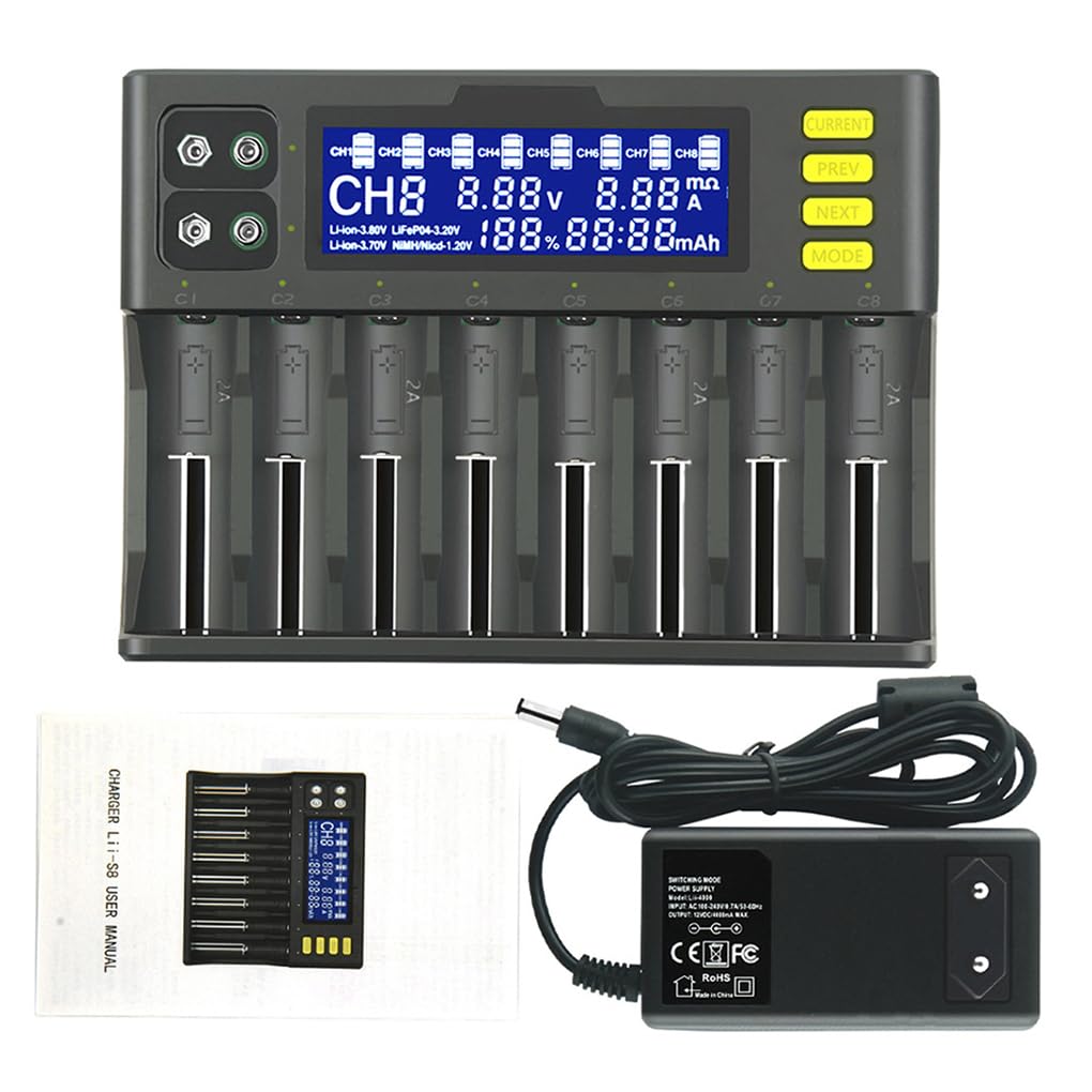 Chargeur de Batterie 9V Affichage numérique AA/AAA Piles Rechargeables Adaptateur de Charge transportant la Charge Voyage pour Le ménage