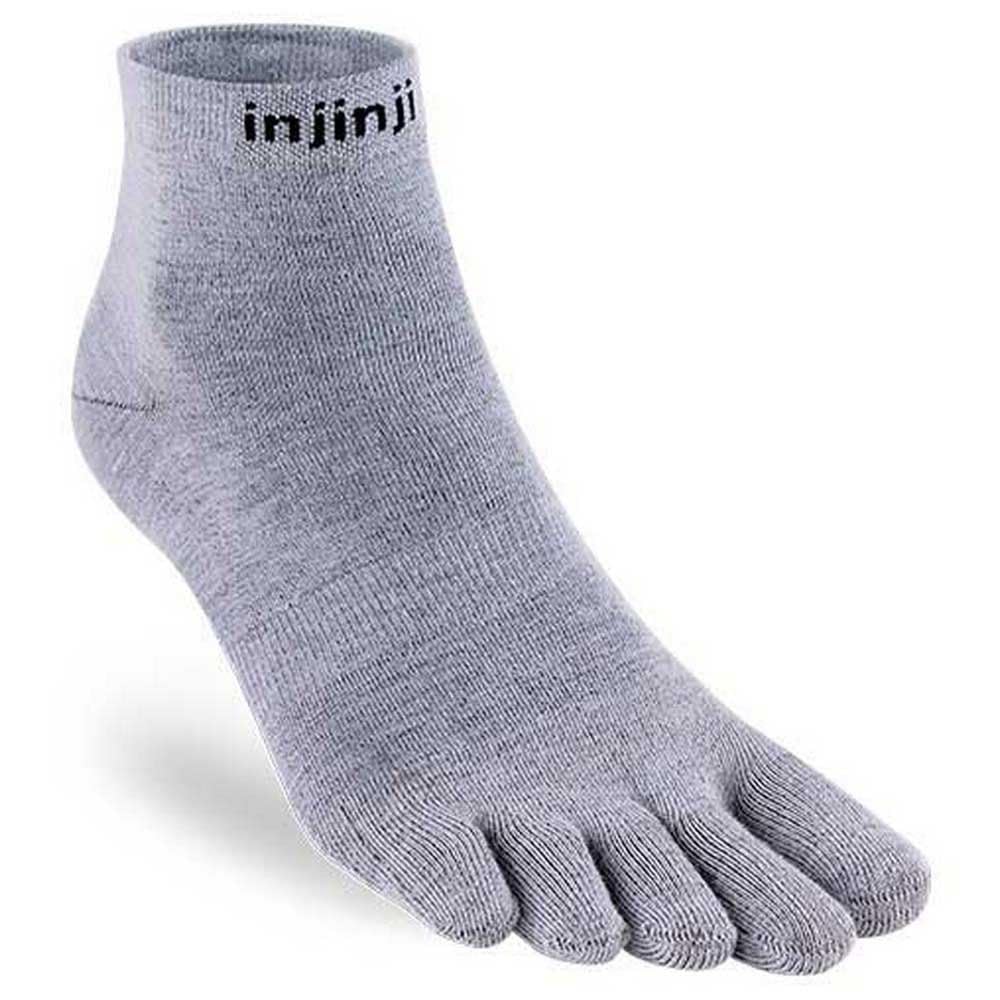 Injinji Unisex Gris Football Socks Liner Mini-Crew