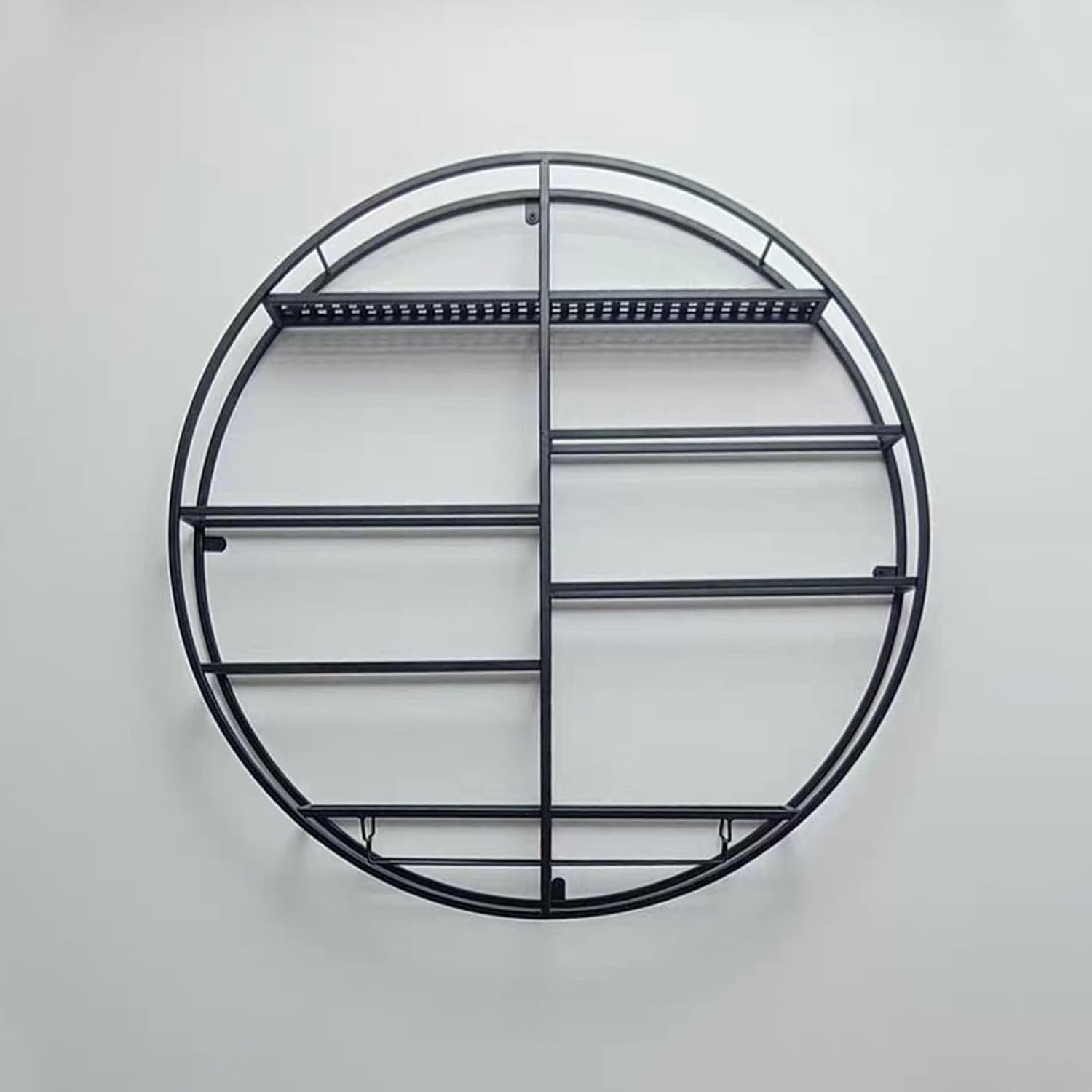 Metal Wall Mounted Wine Rack with Stemware Display Shelf Freestanding Storage nizer for Dining Room Kitchen Living Room Modern Black Design (80 * 11 * 80cm)