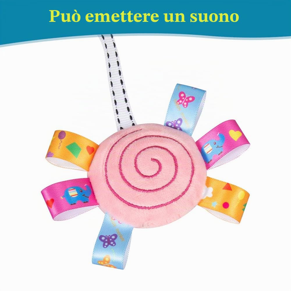 Caterbee Giocattoli per culla per neonati, Giocattoli per lettino e passeggino per neonati e bambini, Giocattoli per seggiolino auto ad arco per viaggi e Giocattoli per passeggino e carrozzina per