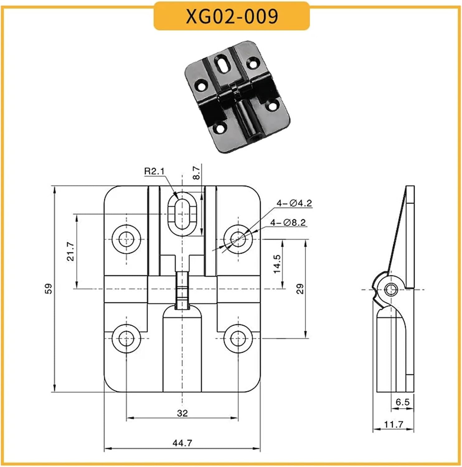 180 Degree Folding Zinc Alloy Hinge Countertop Support Combination Hidden Card Hinges(HL056-D)