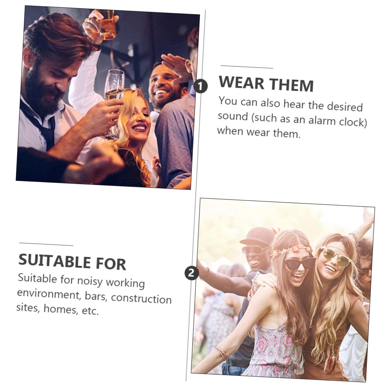 Baluue 3pares Tapones De Reutilizables Para Reducción De Protección Para Conciertos y De Earplugs De Filtrado De