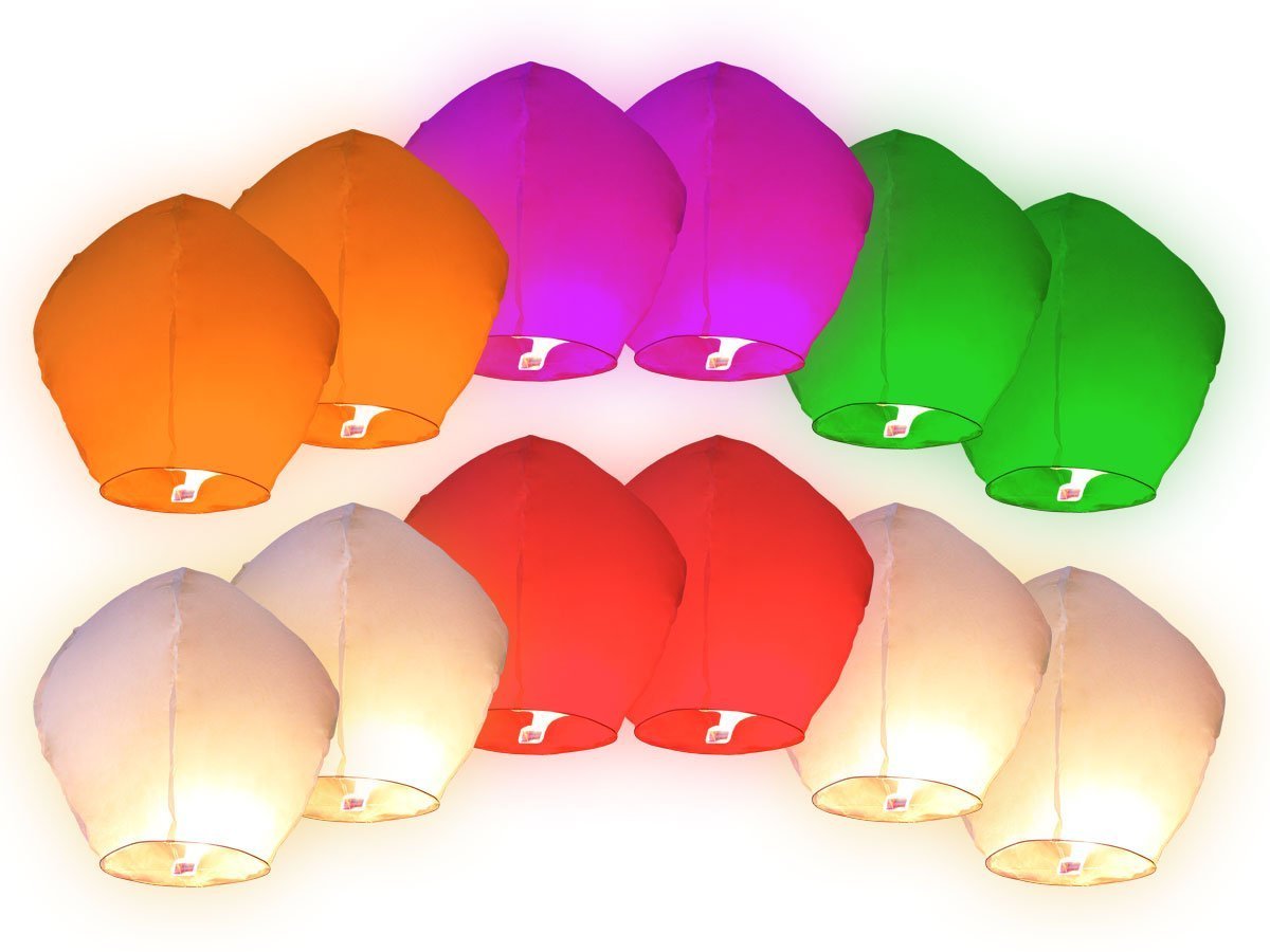 Pack of 20 Mixed Colours Sky Lantern Skyballon Pack The Best Mix. Shipped from Germany