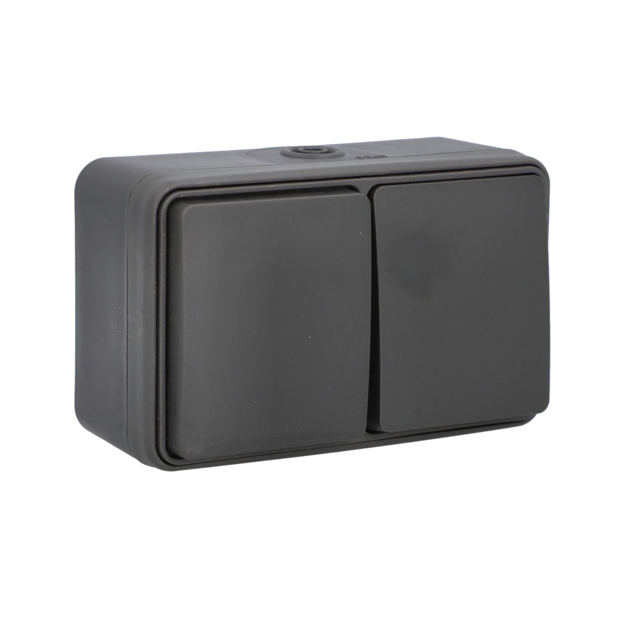 UNITEC Combinazione interruttore e presa AP/FR Aqua, IP54, da parete, adatto per ambienti umidi, per interni ed esterni, antracite, 1 pezzo