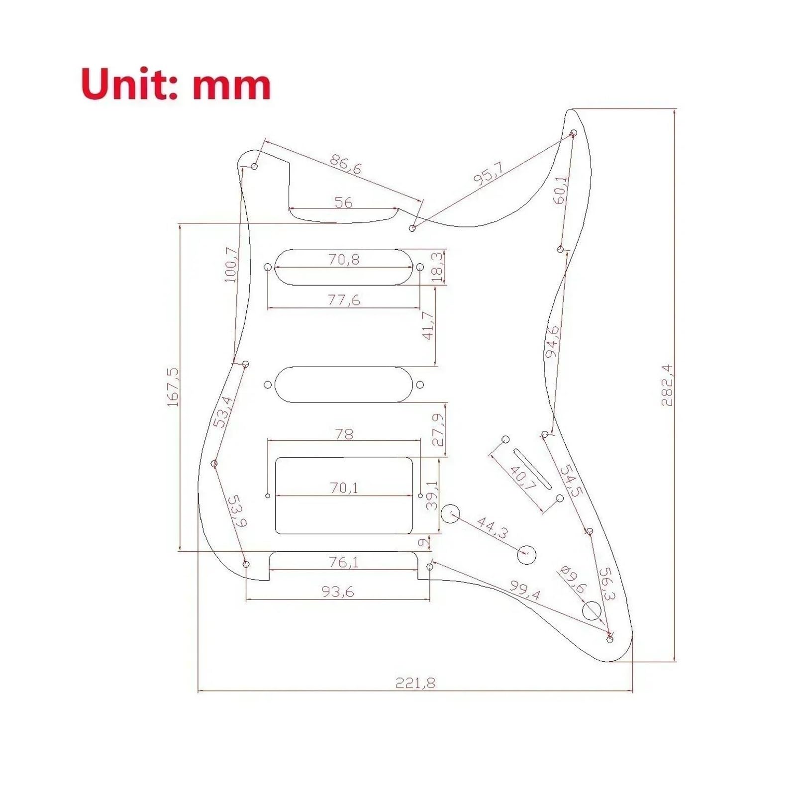 Profesjonalny Zestaw Maskownic Gitarowych SSH Z Okablowaniem Wyposażony W Pojedynczą Cewkę I Przetworniki Humbucker Pickguard Do Gitary Elektrycznej(2)