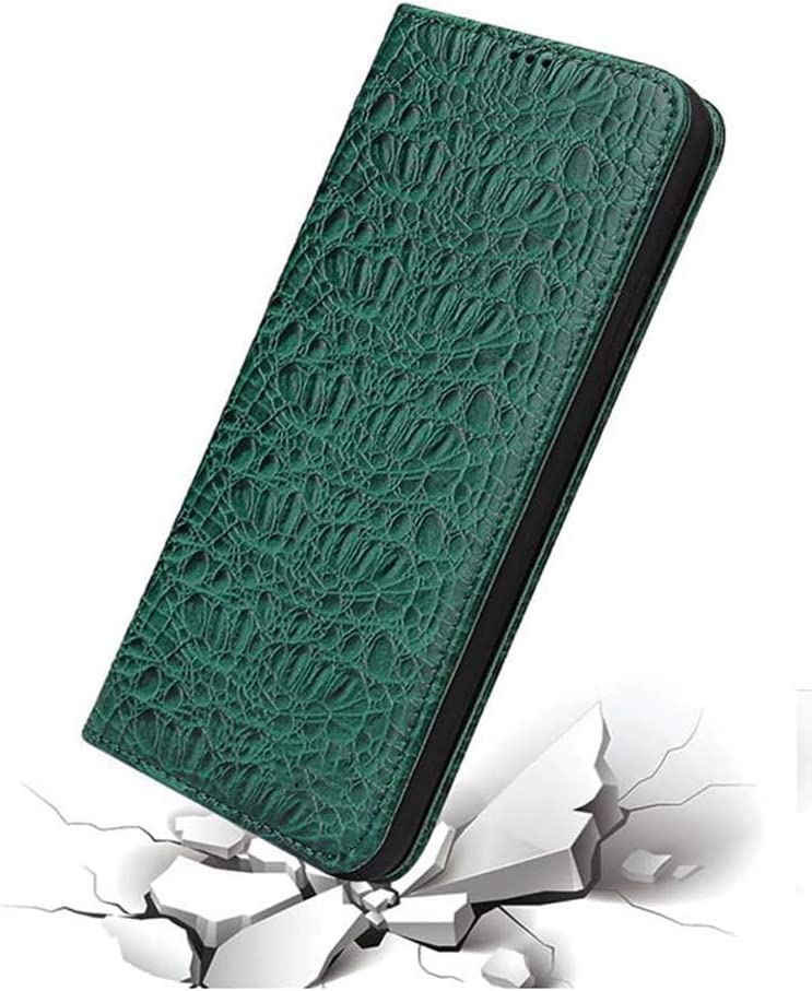 Étui en cuir crocodile vert pour iPhone 11 style premium chic - 4