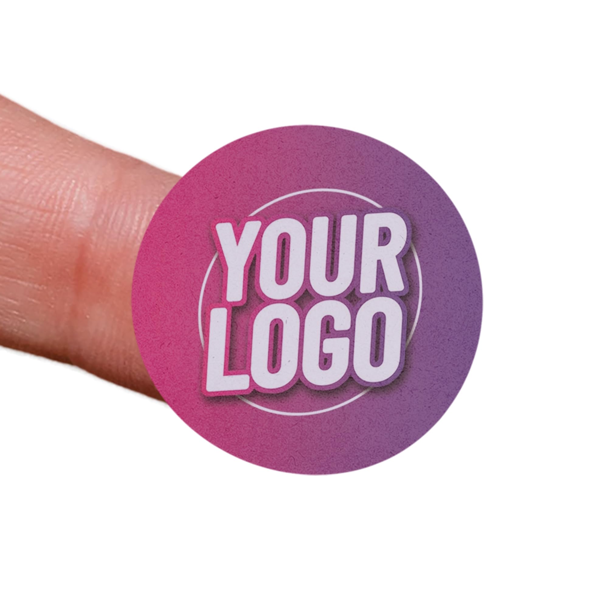 Personalised 25mm Round Stickers – Custom Logo Labels for Business – Circle Branding Stickers – Thank You Seals – Packaging Label (High Gloss, 3 Sheets 210 Labels) — image 1