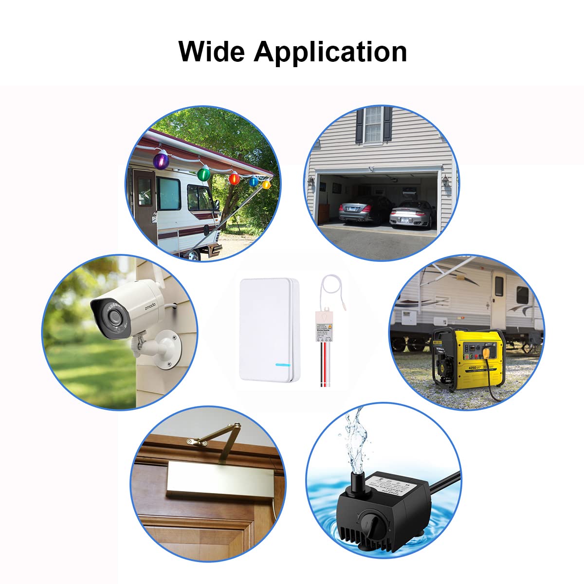 Mengshen Interruttore Senza Fili 8V-24V, Telecomando Relè Trasmettitore E Ricevitore Sicuro Universale Per Luci Garage Apriporta Fotocamera Motore Camper Dispositivi A Bassa Tensione