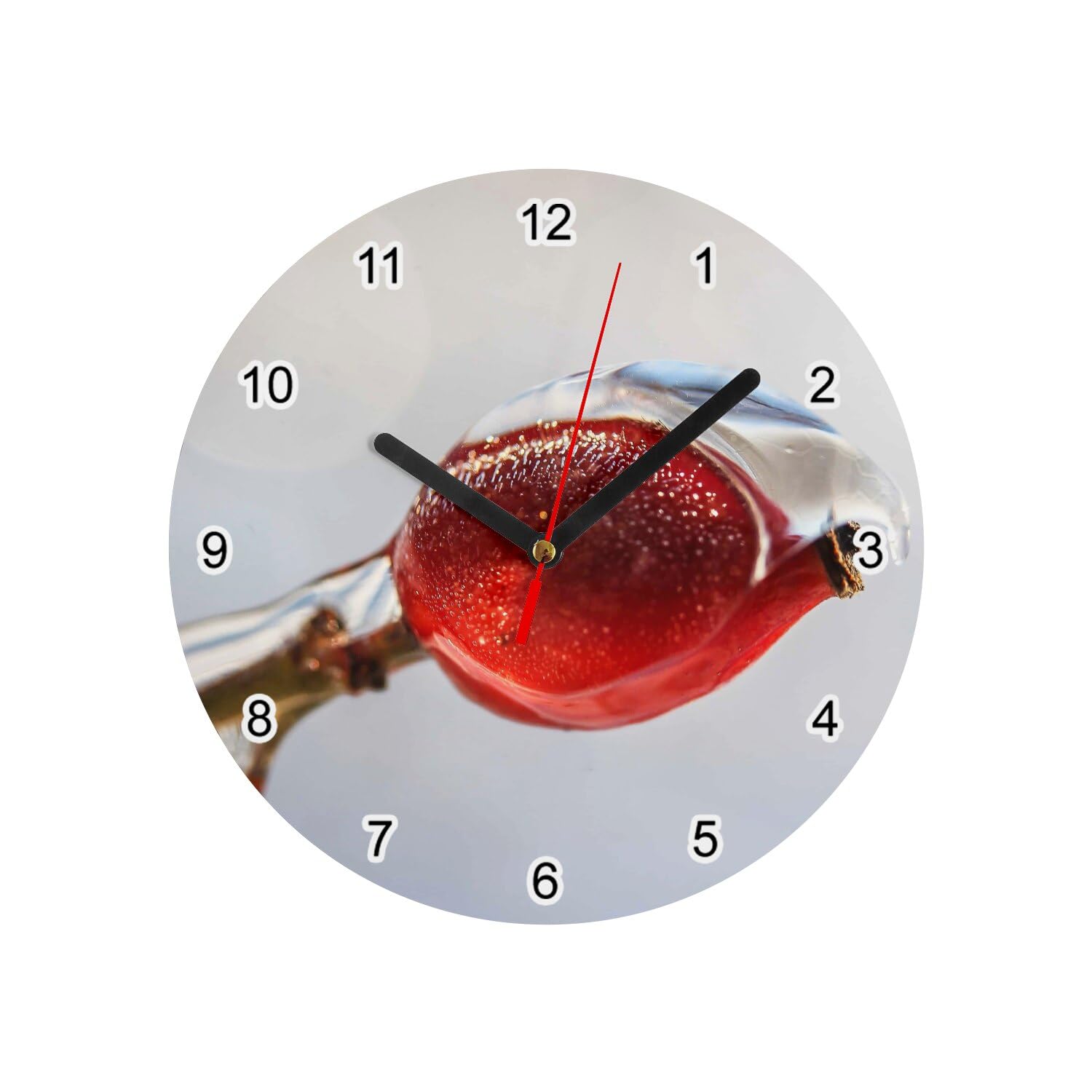 Horloge murale en verre blanc 20 cm au design artistique Fabulous