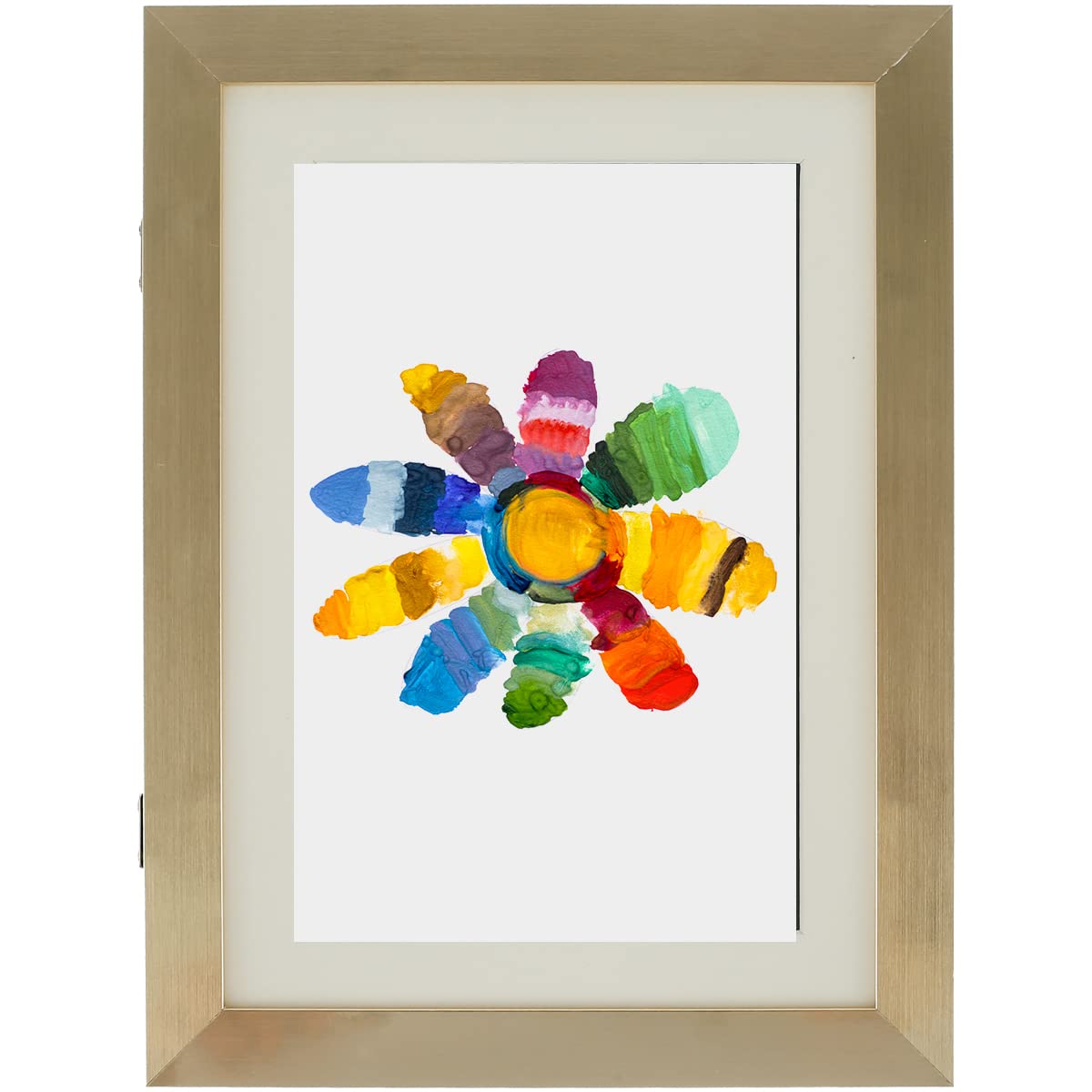 Kids Artwork Display Frames Kids Art Frame Front Opening A4 Photo Frame for 100 Pictures Horizontal and Vertical Picture Frames Display with Mount for Hang or Stand Display Drawings (Gold)