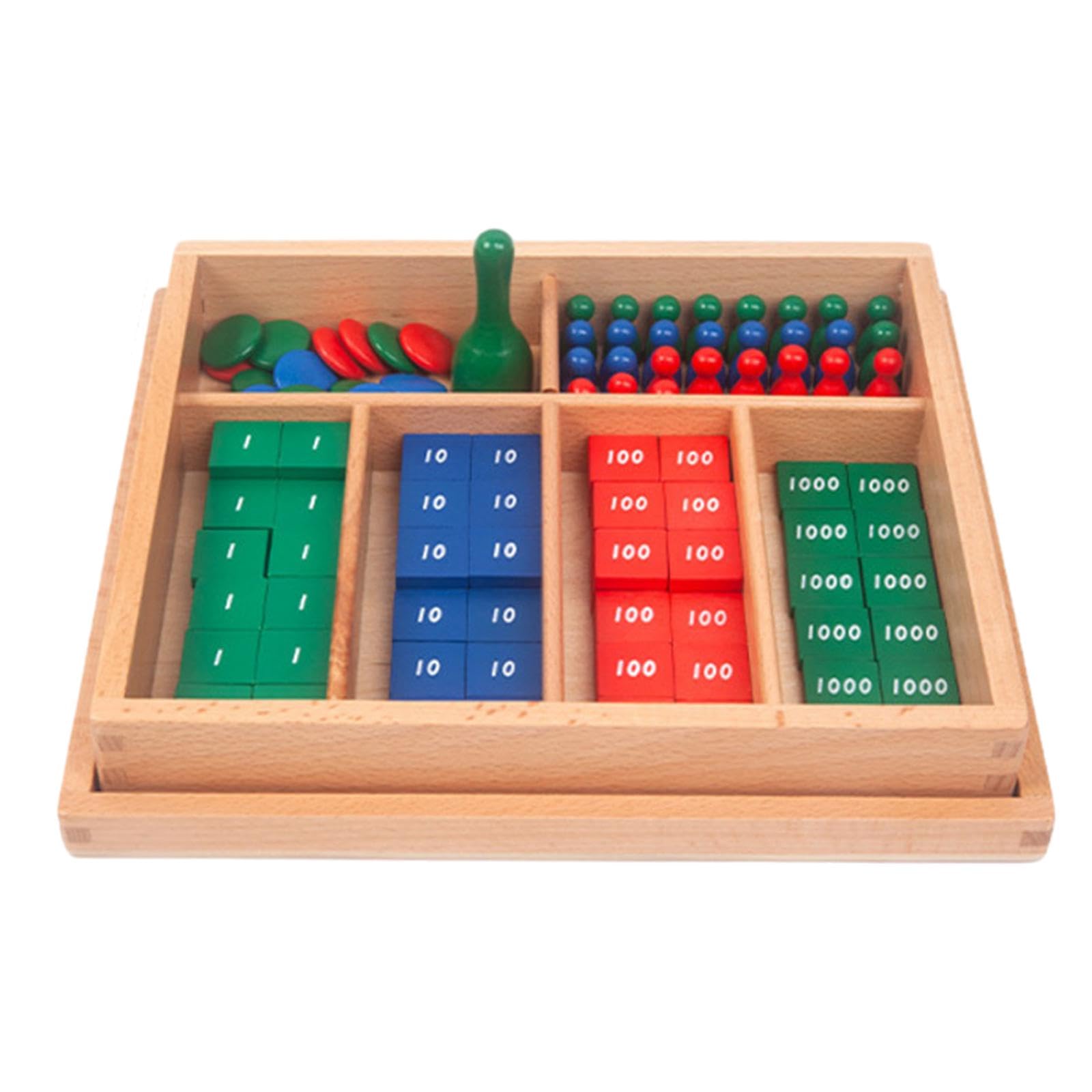 Harilla Jeu de Timbres Montessori, matériel mathématique pour bébés garçons et Filles, Outil de comptage Professionnel préscolaire pour Enfants, Outil