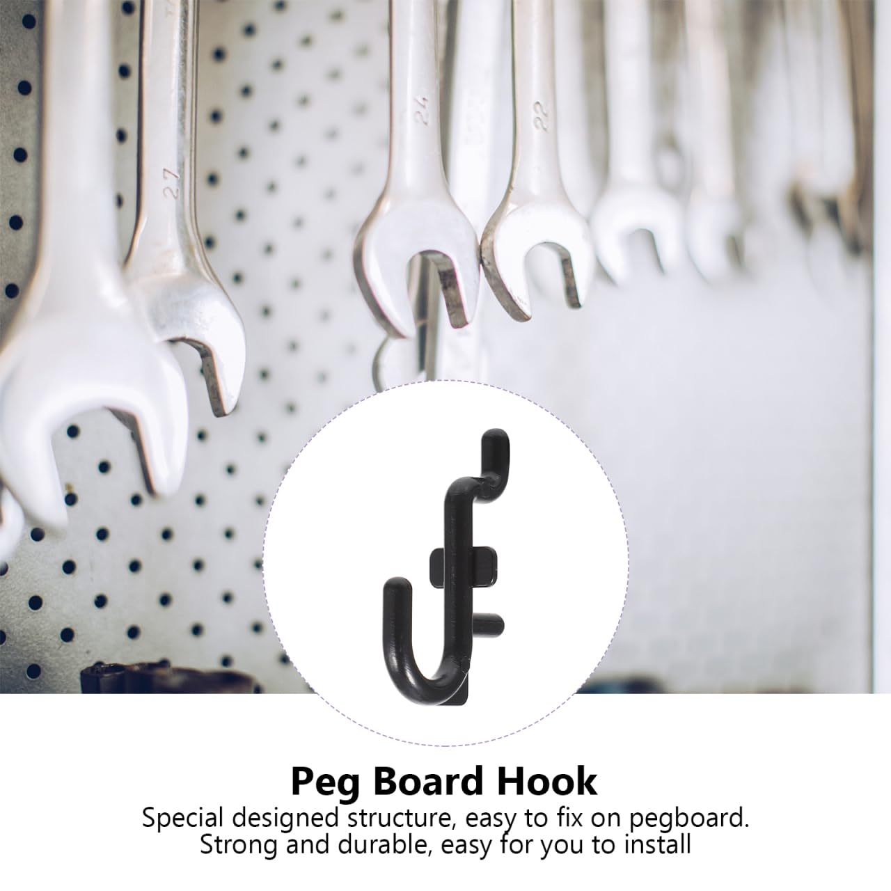Mobestech 50 Pezzi Gancio Portaoggetti Assortimento Di Ganci Per Pegboard j Portautensili Per Pannelli Forati Gancio Da Officina Ganci Parete a Piolo Ufficio Plastica Titolare Conservazione