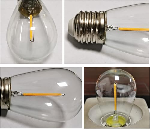 Miniatura 6 de Bombilla LED E26 S14 para exteriores, 0.65 W (equivalente a 7 W), luz blanca diurna 6000 K, certificación UL, CRI80, 120 V, base mediana E26, no