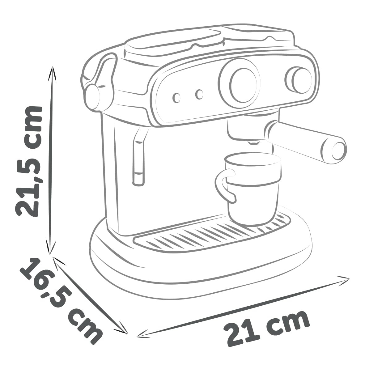 Smoby - Macchina per caffè espresso - Giocattolo di imitazione realistico - Effetti sonori e luminosi - 6 accessori - Sviluppa la creatività - Ricrea i gesti quotidiani