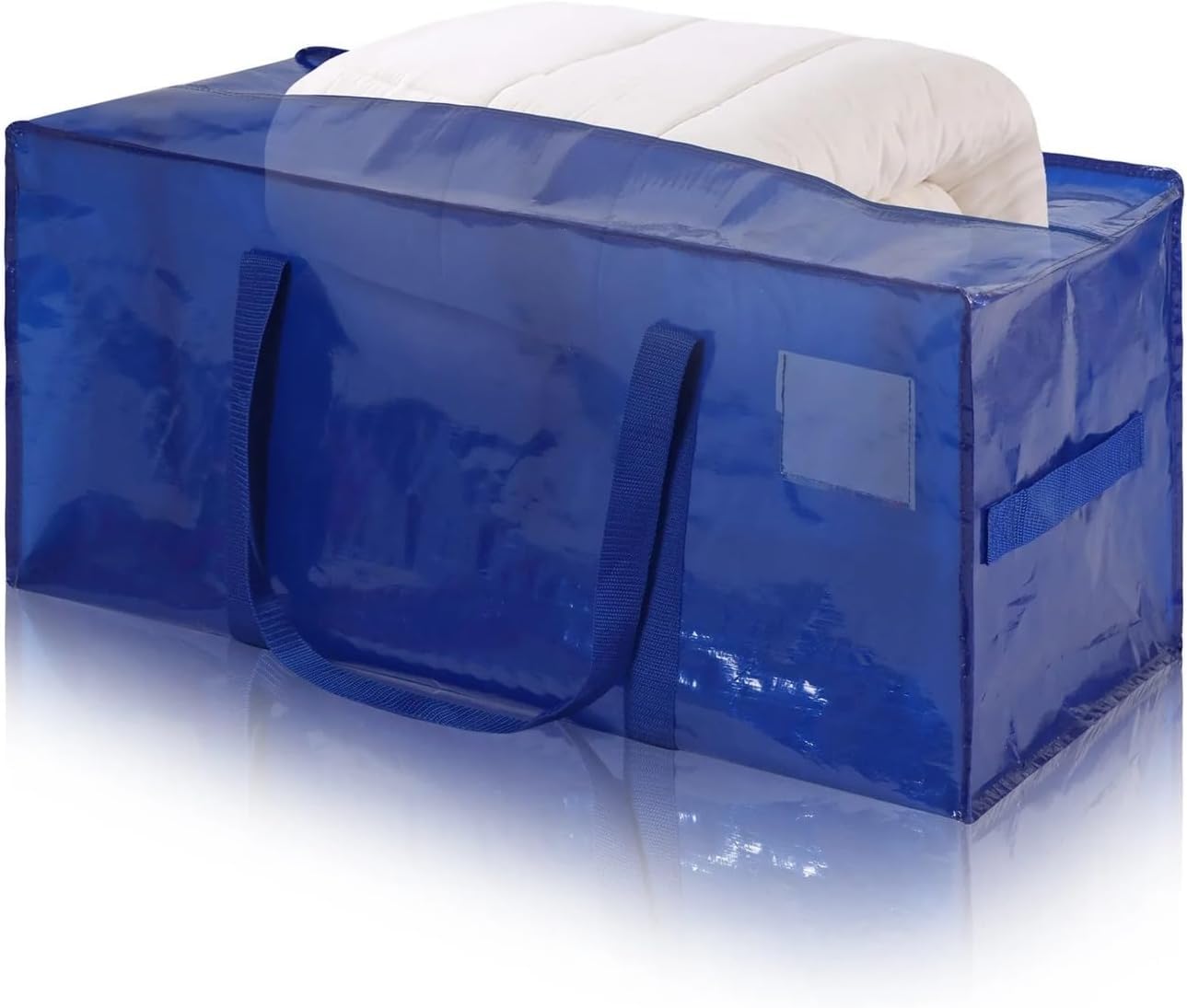 ZGHNASHUN Waterproof Bag Waterproof Storage Bags Heavy Duty Moving Large Foldable Totes Zipper Closure Reinforced Handles Multi-Purpose Organizer(Deep Blue)