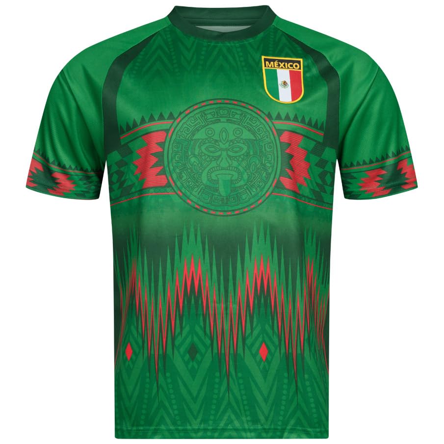 JELEX Performante Herren Trikot | mit eingesticktem Logo & Kurzarm | modernes Design für Fußballfans | ideal für Sammler (DE/NL/SE/PL Alphanumerisch M Regular Regular Mexiko)