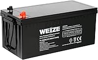Vista 6 de WEIZE AGM - Batería 4D de tamaño grupal, batería de ciclo profundo de 12 voltios y 200 Ah perfecta para RV, caravana, campamento, remolques