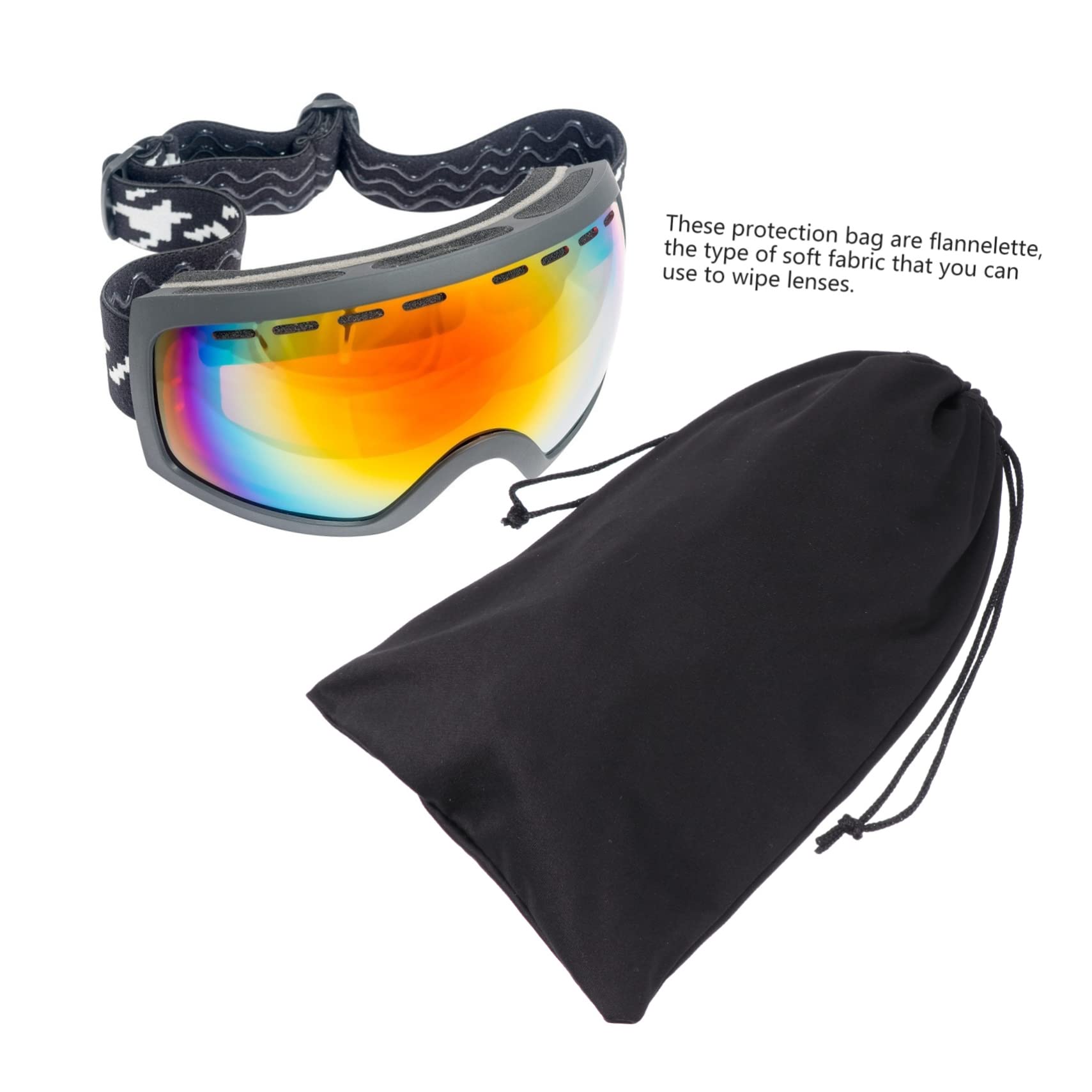 Toddmomy 90pièces De pour Lunettes De Ski De Microfibre Étui à Lunettes De Neige pour Transporter Vos Équipements De Ski Toute Sécurité