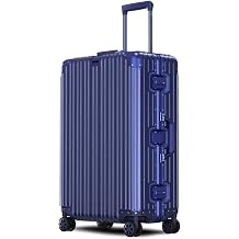 Carry on luggage All Aluminum luggage 20/22/24/26/29 inch 100% Aluminium Magnesium Alloy Suitcase Password Trolley Case Cabin Travel SuitcasesE,24 Inch
