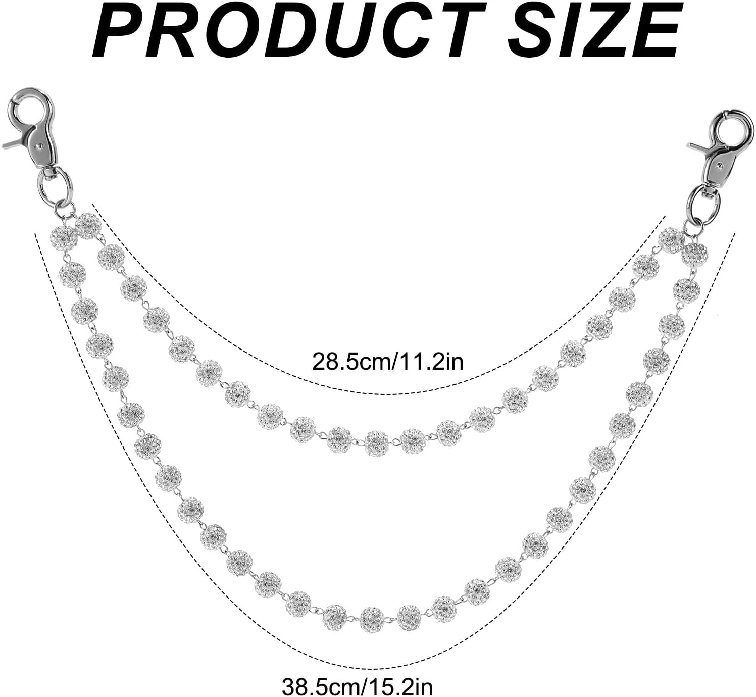 Rhinestone Pants Chain, fashionable and exquisite men's and women's jewelry accessories belt chain clothing accessories - Image 2