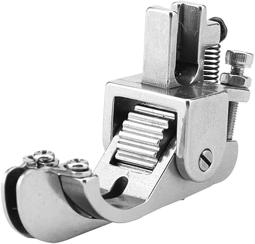 Prensador de rodillo ajustable para máquina de coser de cuero grueso coágulo de tela, adaptador de vástago bajo a presión, pie de prensado de