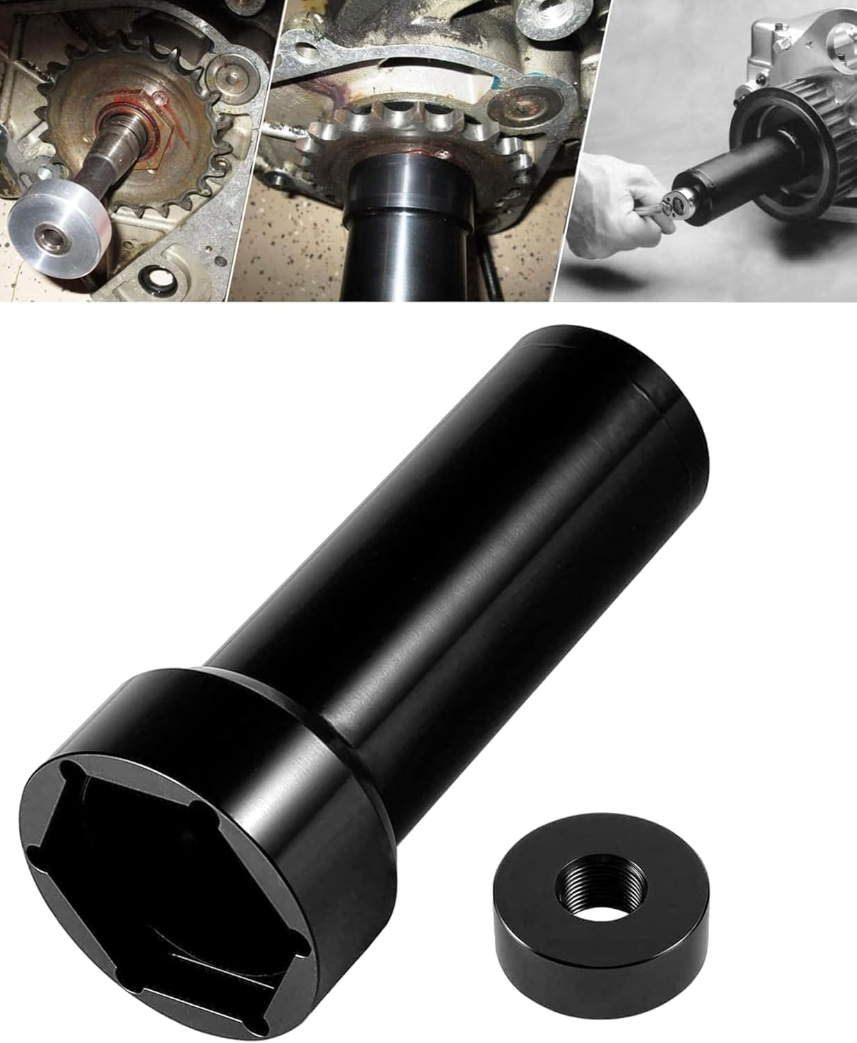 5,7 cm Hauptwelle Ritzel Riemenscheibe Schraubenschlüssel Kontermutter Hauptwelle Steckschlüssel Werkzeug kompatibel mit Harley Davidson Twin Cam, Dyna, Electra Glide, Heritage Softail ab