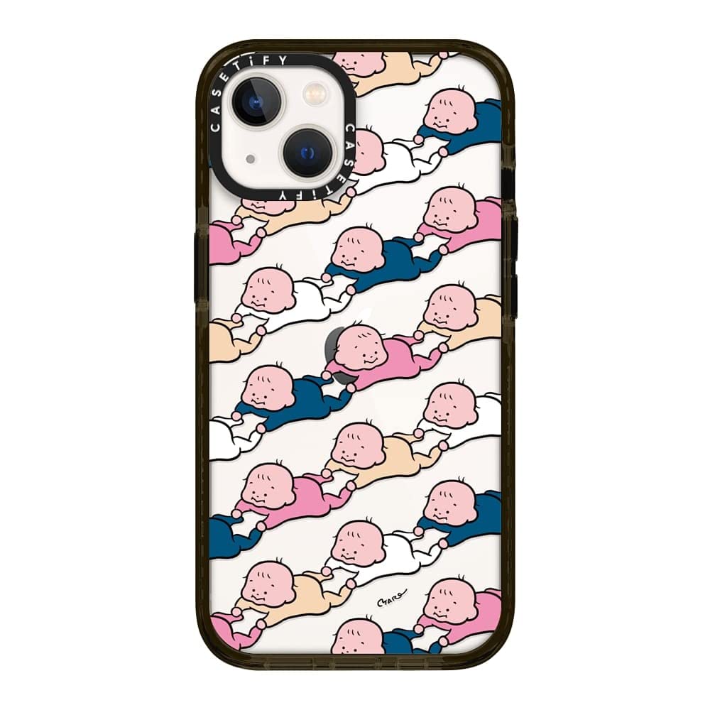 CASETiFY インパクトケース iPhone 13 - Baby (Blue & Pink) - クリア ブラック