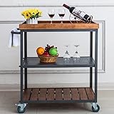 Funktion: abnehmbar. FBITE Getränkewagen Hotelrestaurant Speisewagen Holzwagen Geburtstagskuchen Snack Snack Tee Lebensmittel Lieferservice Wagen