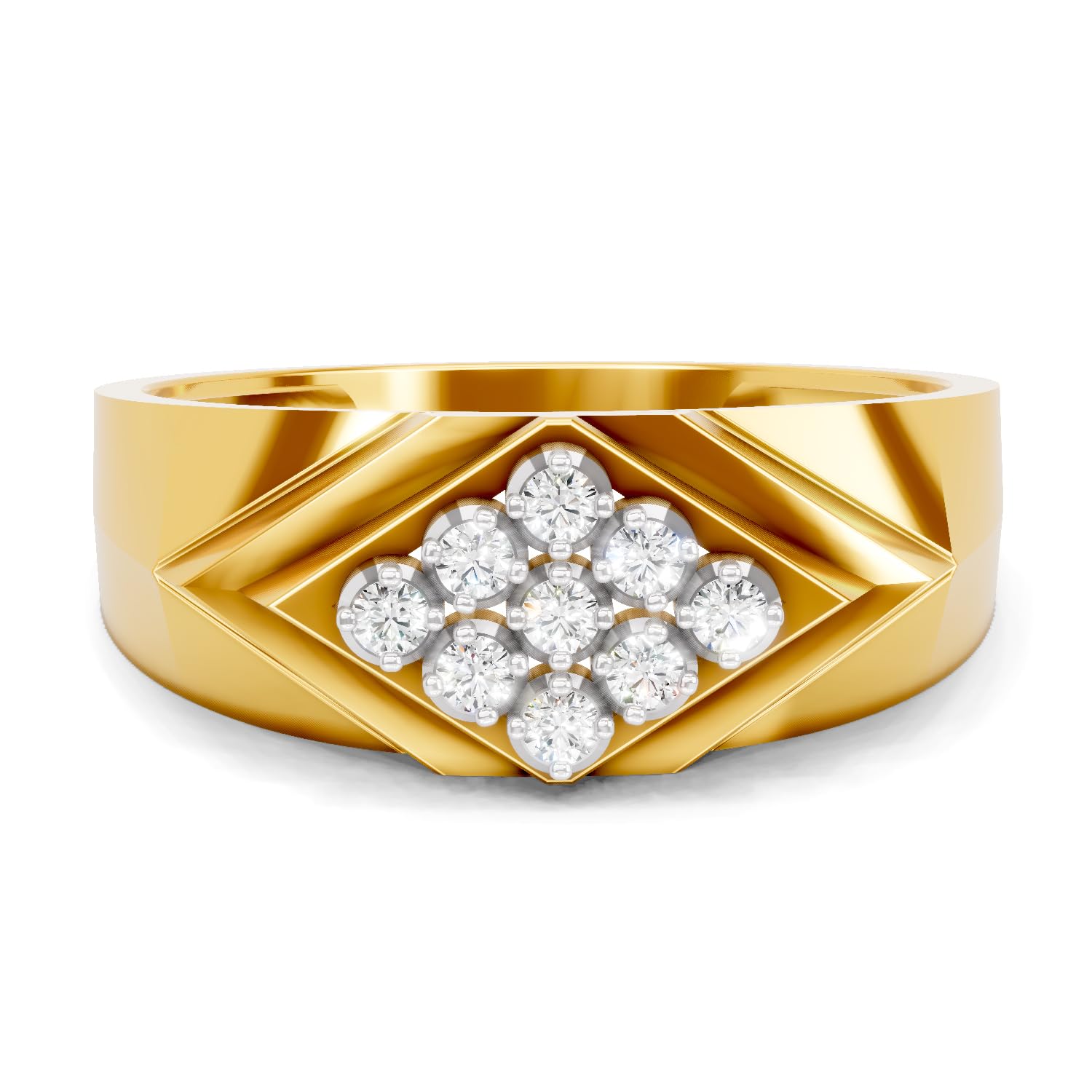 Lab Grown Diamond Ring for Men 0.2ct 925 Silver-image-43