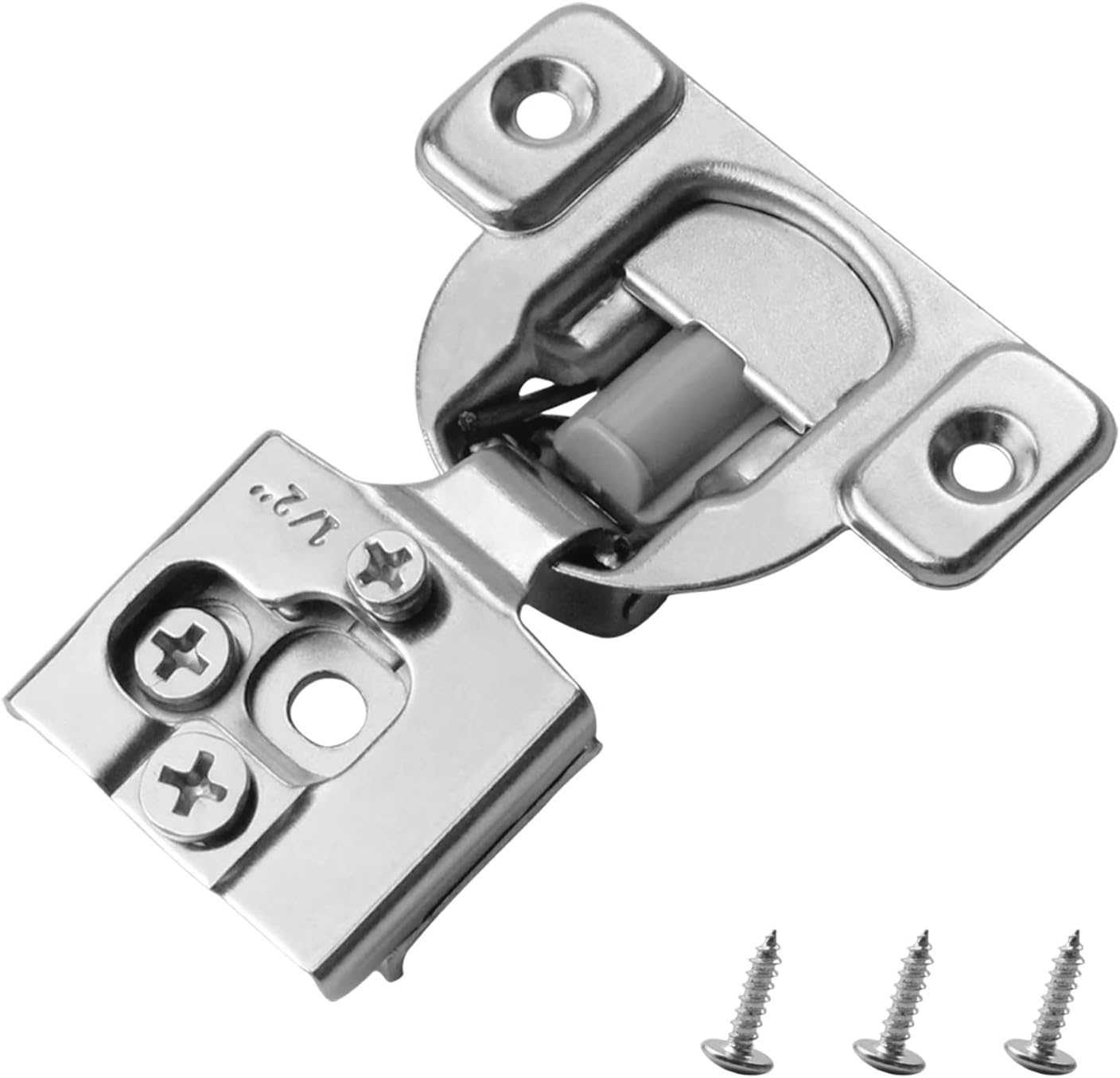 SIVSNA 10 Pack 5 Pairs 1/2 inch Overlay Soft Close Hinges for Kitchen