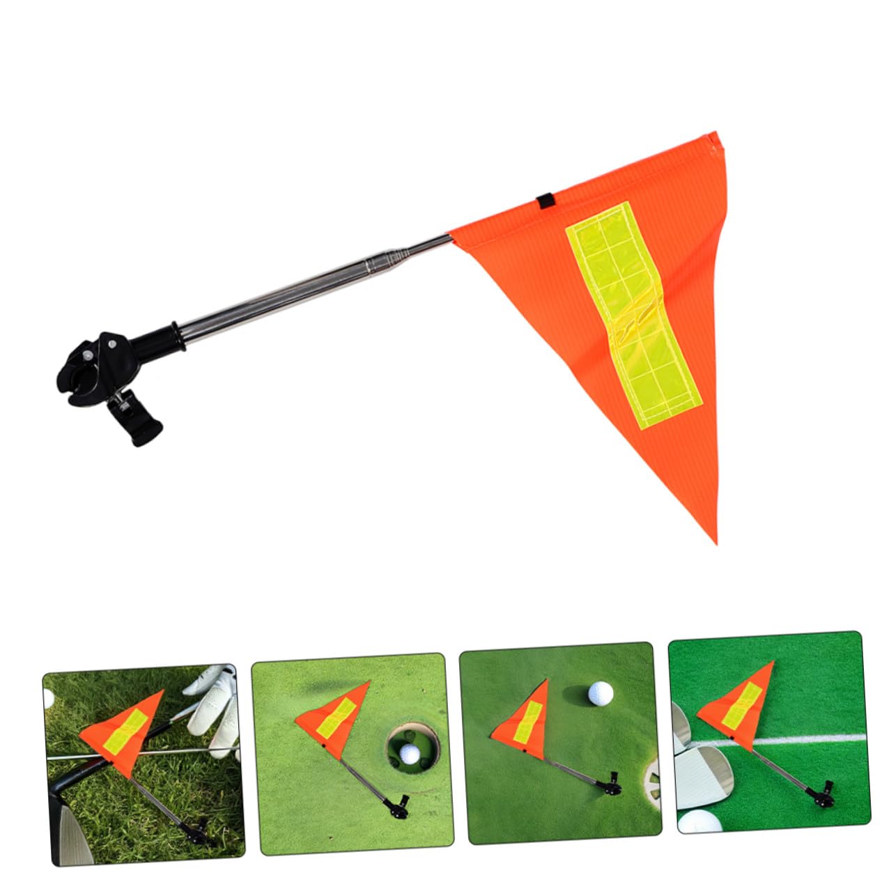 Milisten 2 Piezas Bandera de Seguridad Telescópica Ajustable con Diseño Reflectante para Carritos de Golf Sillas de Ruedas y Cochecitos para Alta Visibilidad y Fácil Instalación