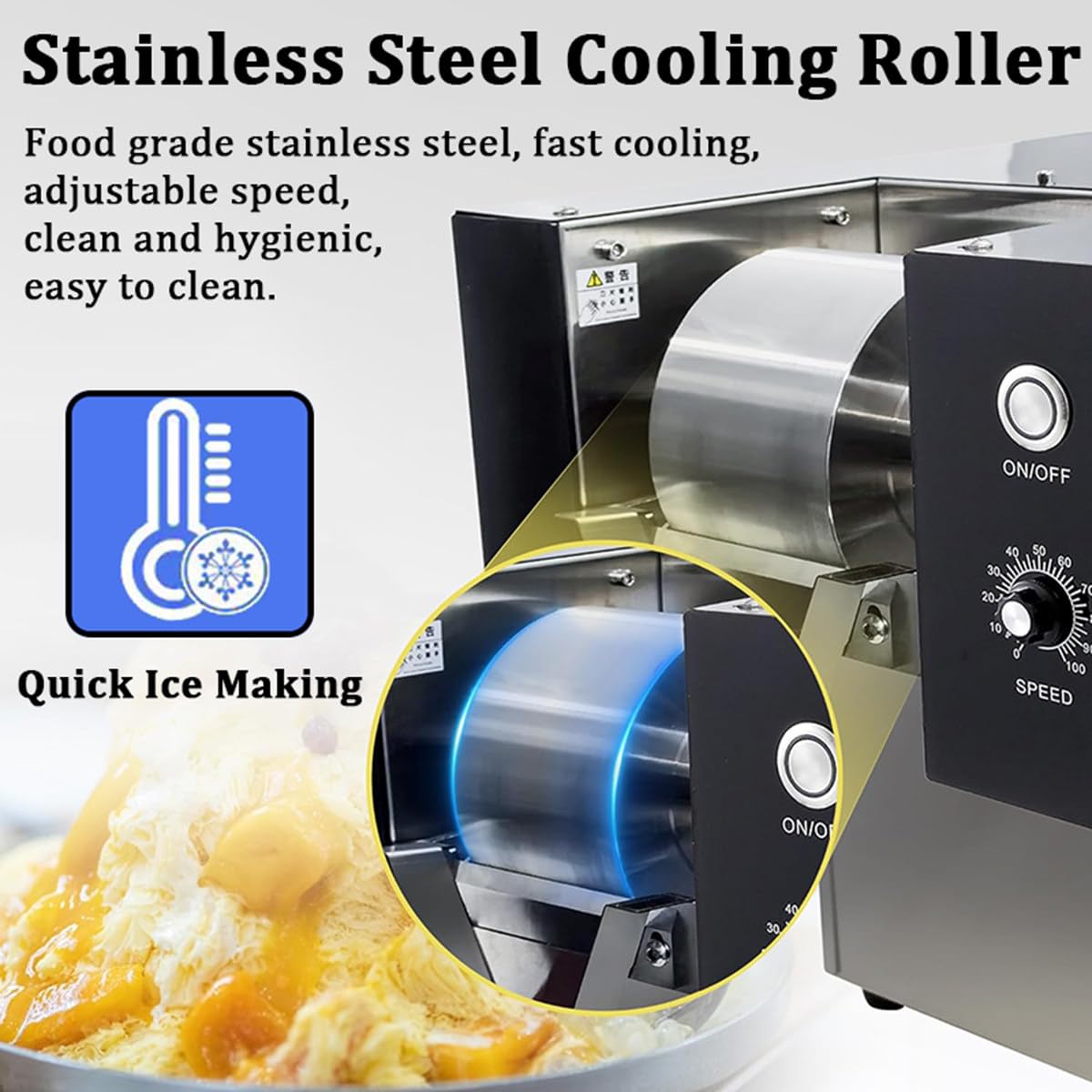 スノーフレーク製氷機　スノーアイス Amazon.co.jp: かき氷も軽々削れる！ 業務用スノーフレーク製氷機