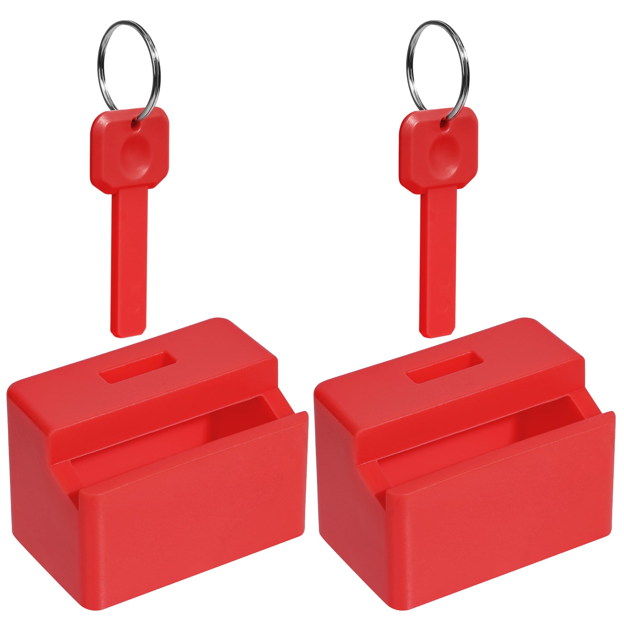 Schutzkappe für den Kindersitz-Verschluss – Verhindert unbeabsichtigtes Drücken durch Kinder – 2er-Set (Rot)
