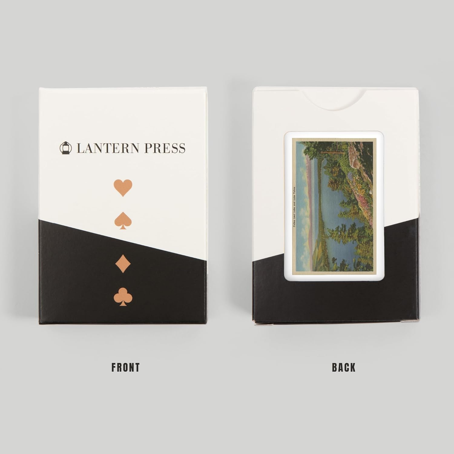Lantern Press Lake Tahoe, CA, Fallen Leaf Lake and Lake Tahoe, 52 Playing Cards for Adults, Poker Size Card Deck