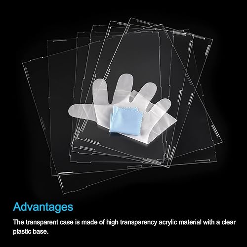 Miniatura 3 de MECCANIXITY Vitrina de acrílico Caja de plástico transparente montar escaparate a prueba de polvo 16x8.3x8 pulgadas para artículos coleccionables