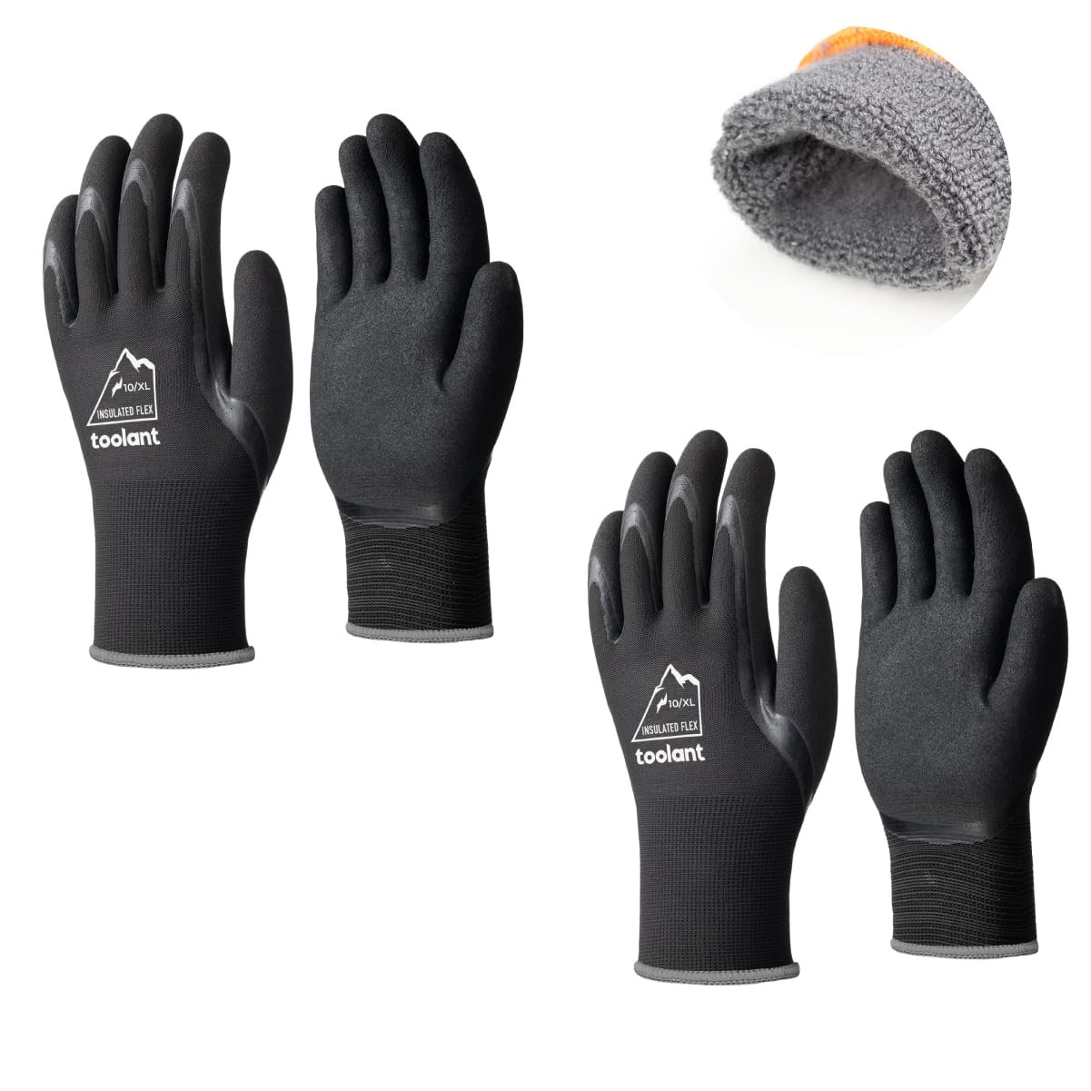 toolant Winter Work Gloves for Men & Women, Thermal Work Gloves Breathable Freezer Gloves with Super Durable & Grip