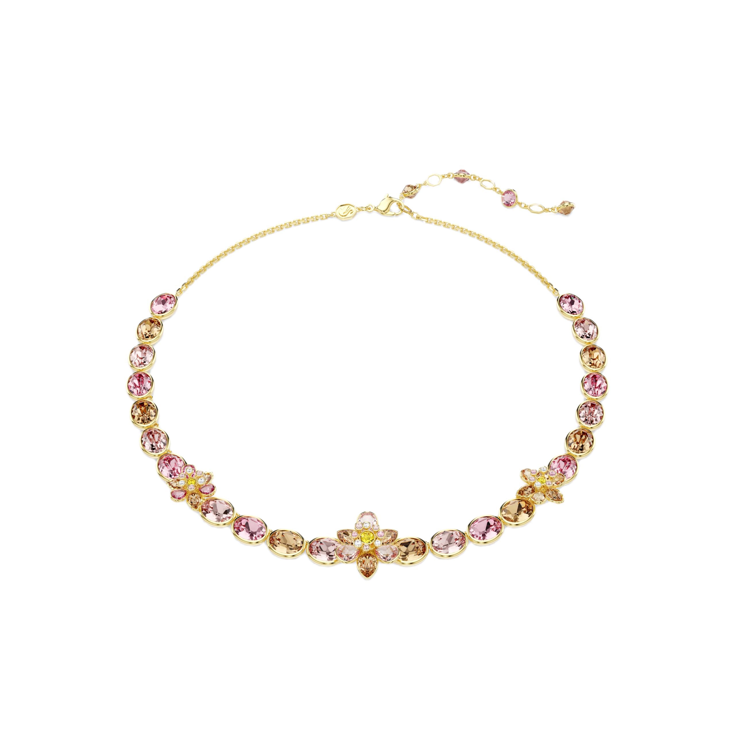 swarovski Idyllia Necklace for Women | Flower Motif with Multicolored Mixed-Cut Crystals | Gold-Tone Plated | Adjustable Length | Nature-Inspired Jewellery-picture-21