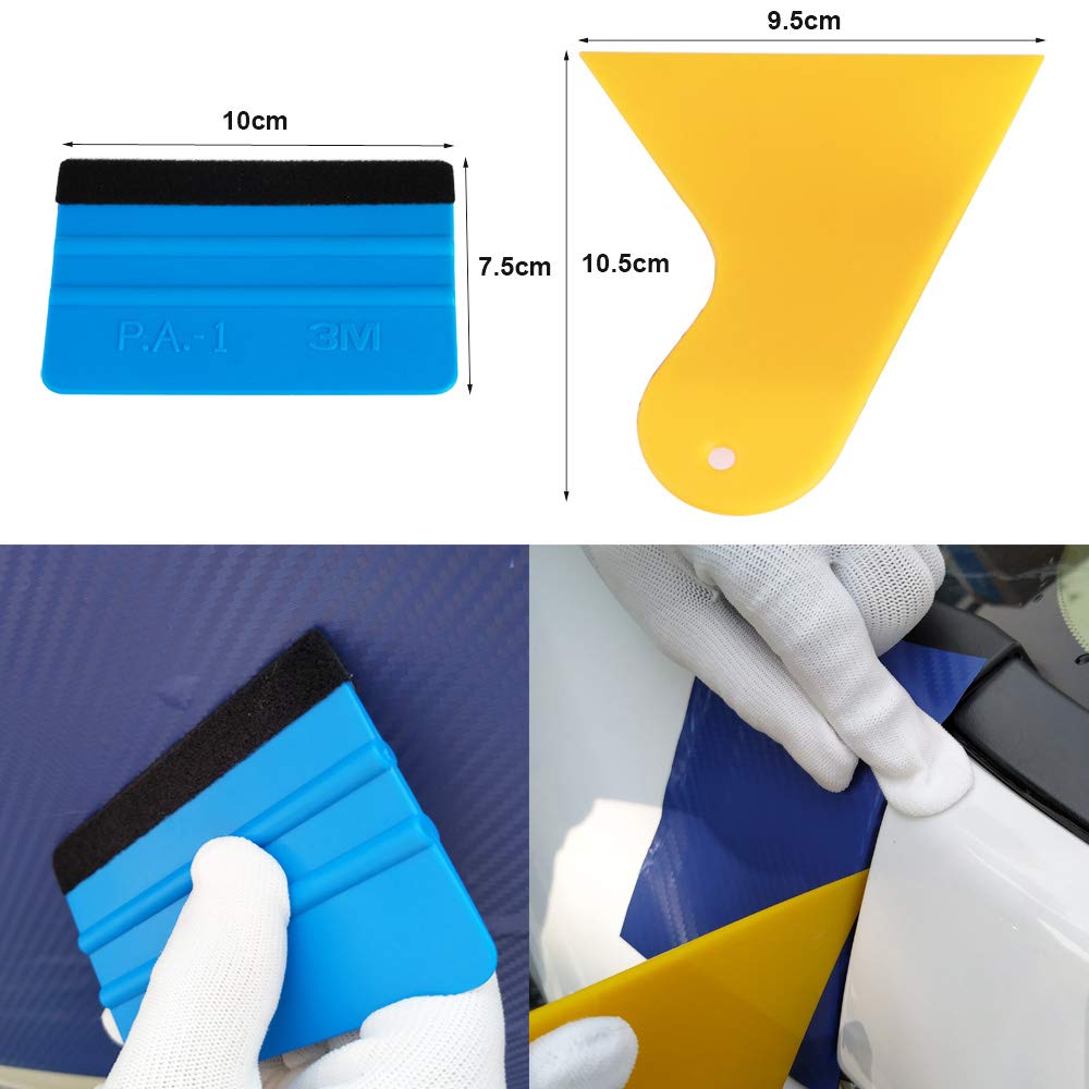 Kit 5 In 1 Per Auto Wrapping - Raschietti In Vinile Di Diversa Durezza Per Applicazione Pellicole - Foto 6