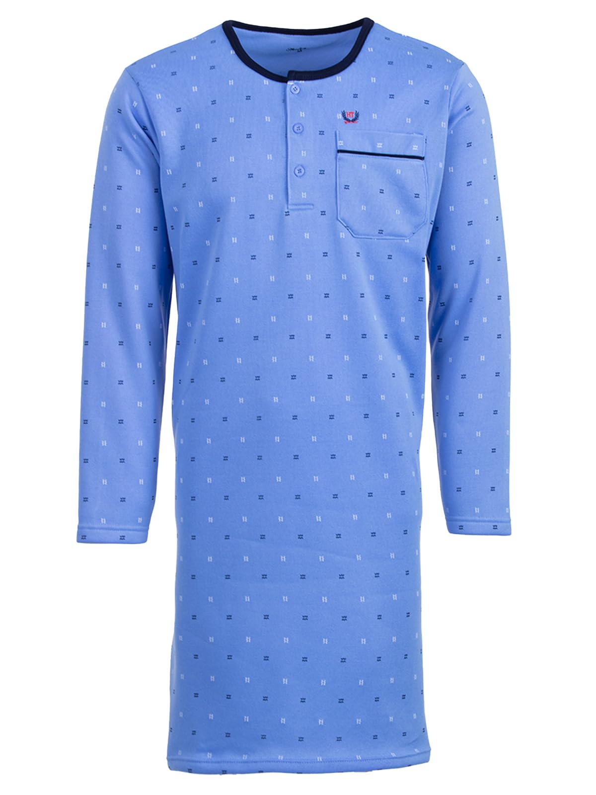 Chemise thermique à manches longues pour homme, motif vague, poche poitrine boutonnée, taille M-3XL