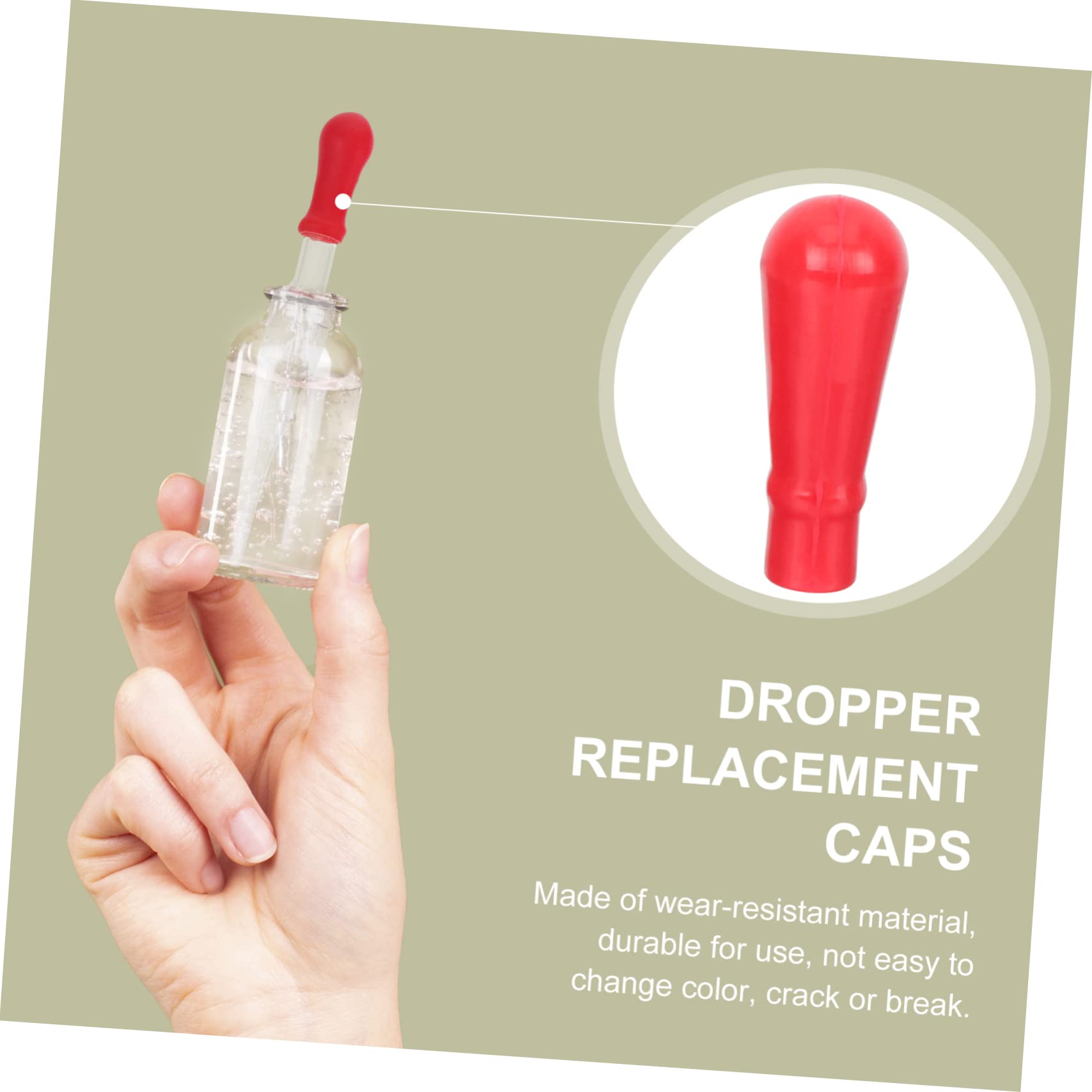 Gatuida 200piezas De Goma Para Goteros De Cabezas De Goteo Para Pipetas y Tubos Graduados Accesorios Químicos Enseñanza