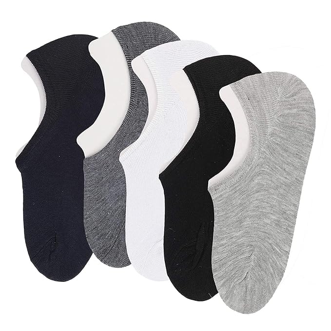 Unisex Cotton Non-Slip Low Cut Ankle Socks Combo Pack of 5 | Breathable Multi-Colored Running Sports Socks with Anti-Slip Silicon Grip | Free Size Comfortable Daily Socks for Men & Women-image-29