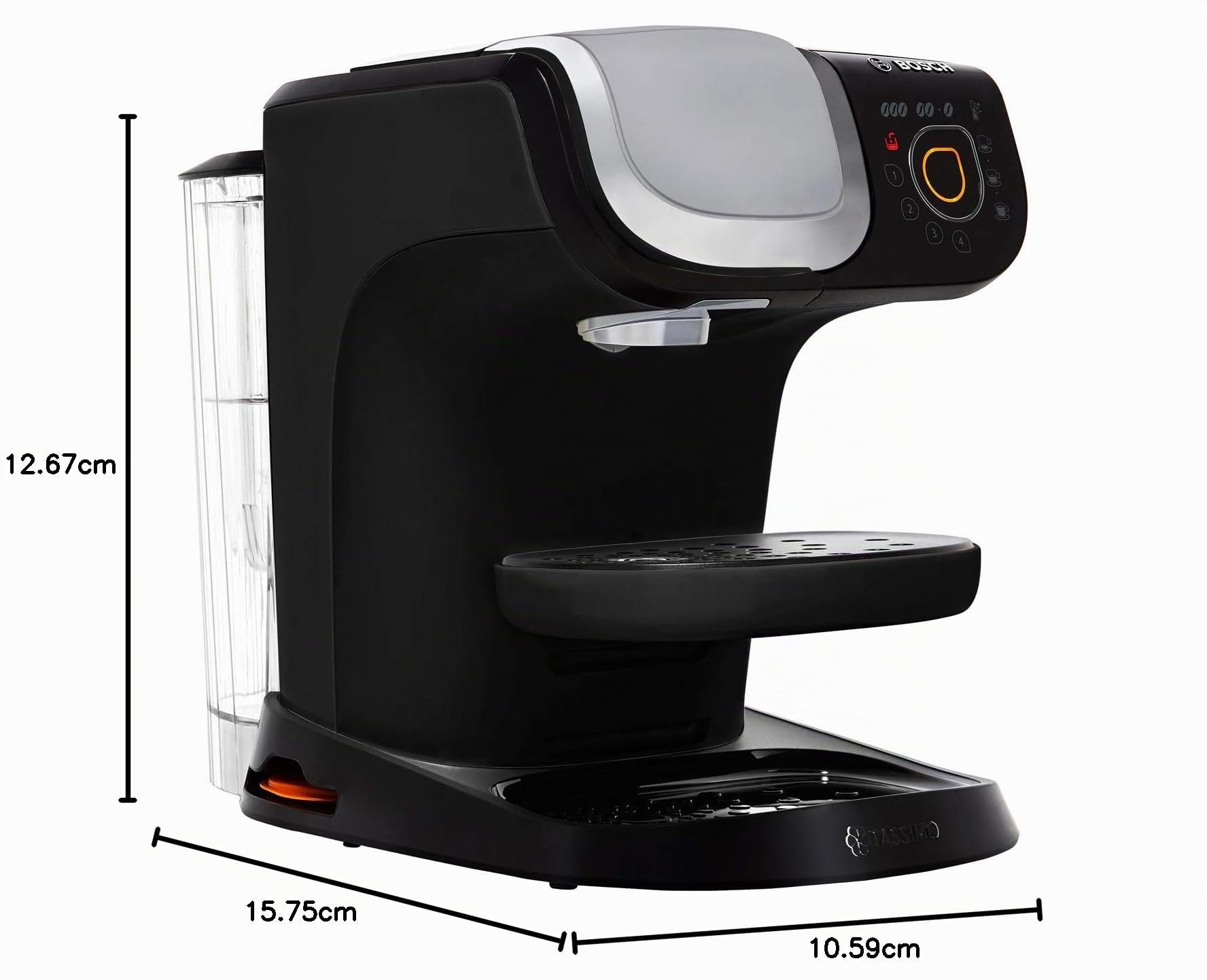 TASSIMO Bosch My Way 2 TAS6502GB - Cafetera (1500 W, 1,3 L), color negro