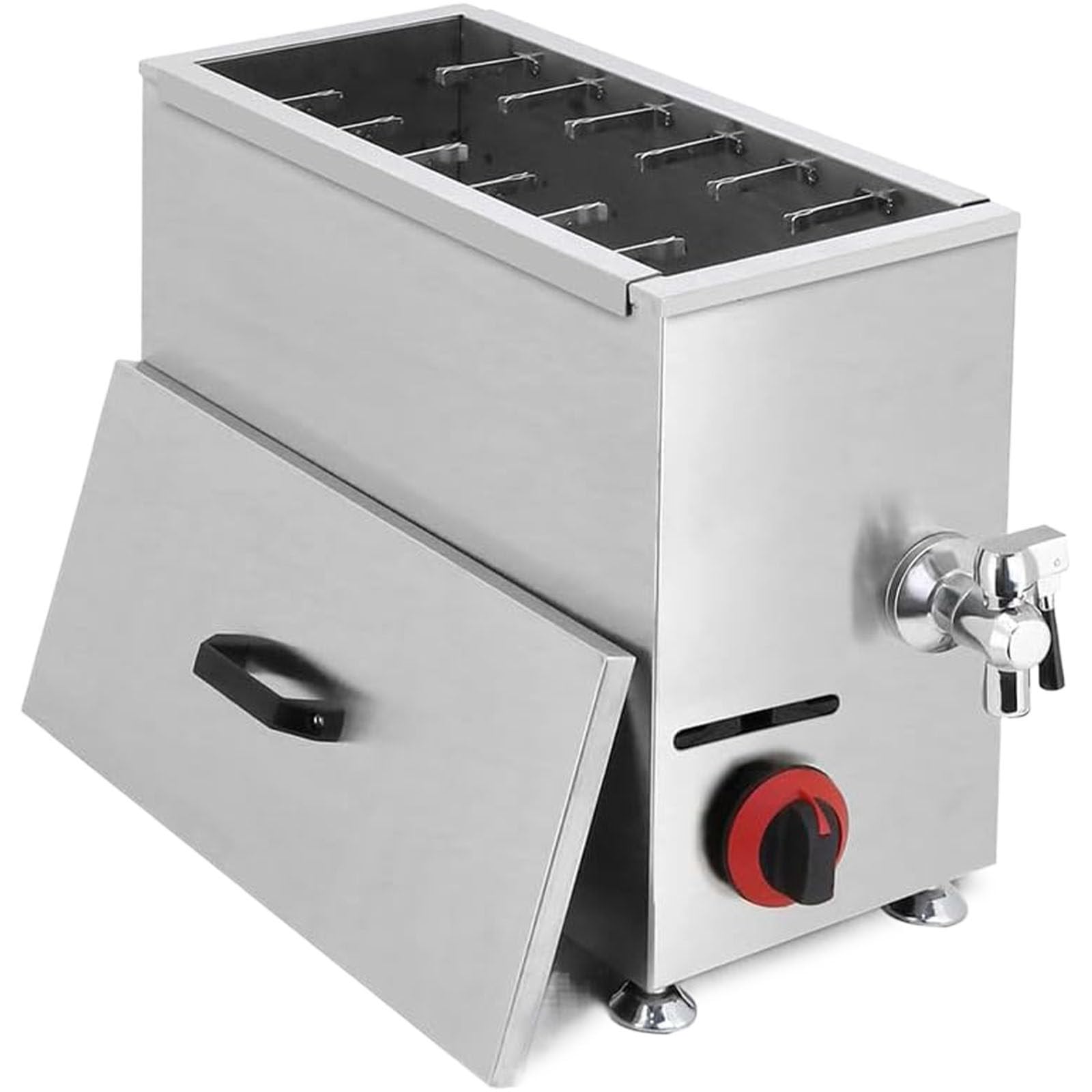 Friggitrice per Mais, Friggitrice Commerciale per Mais, Friggitrice a Gas di Grande capacità da 21 Litri, Macchina per Snack Coreana per Mais