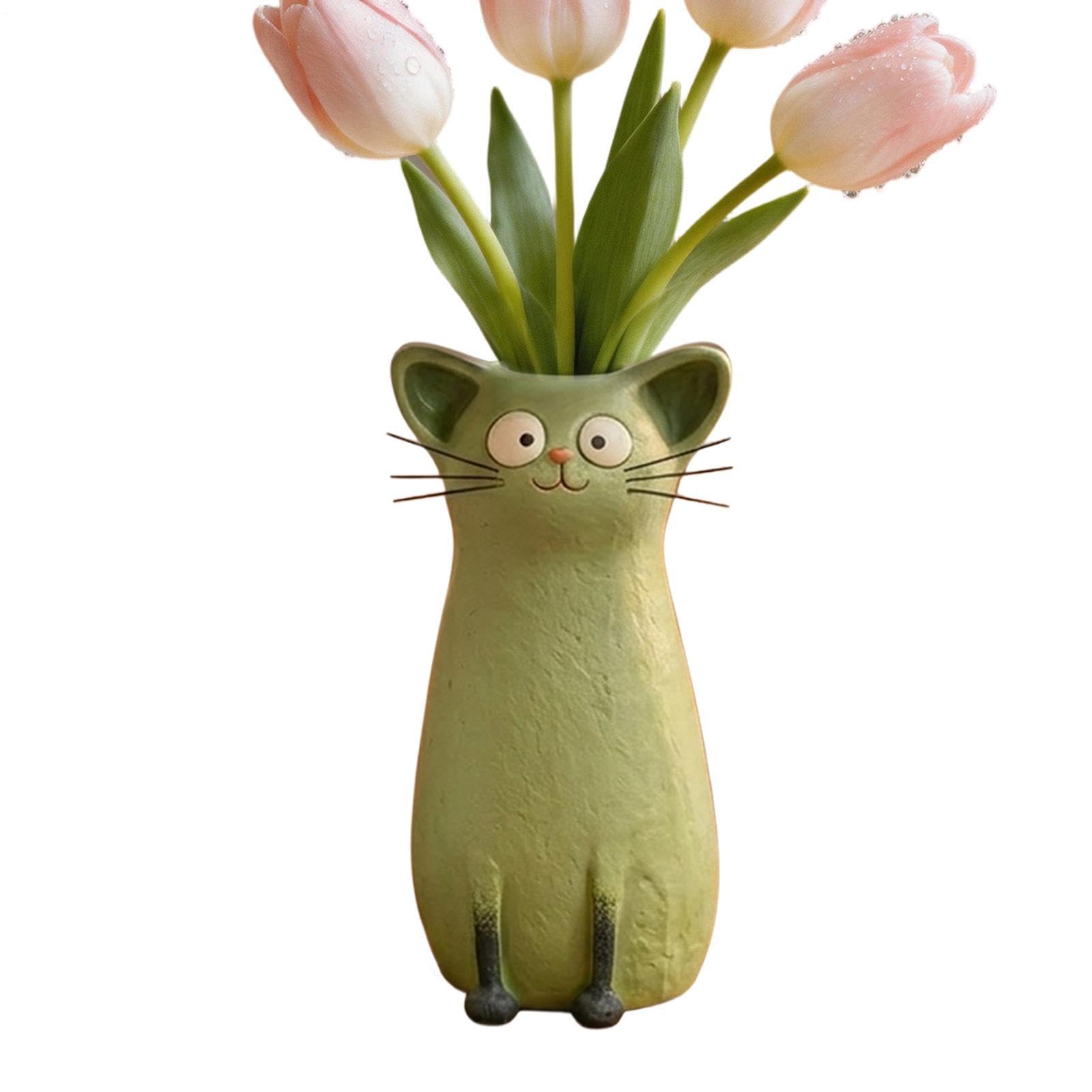 Décoration de bureau amoureux des chats : statuette fait main pour étagère salon