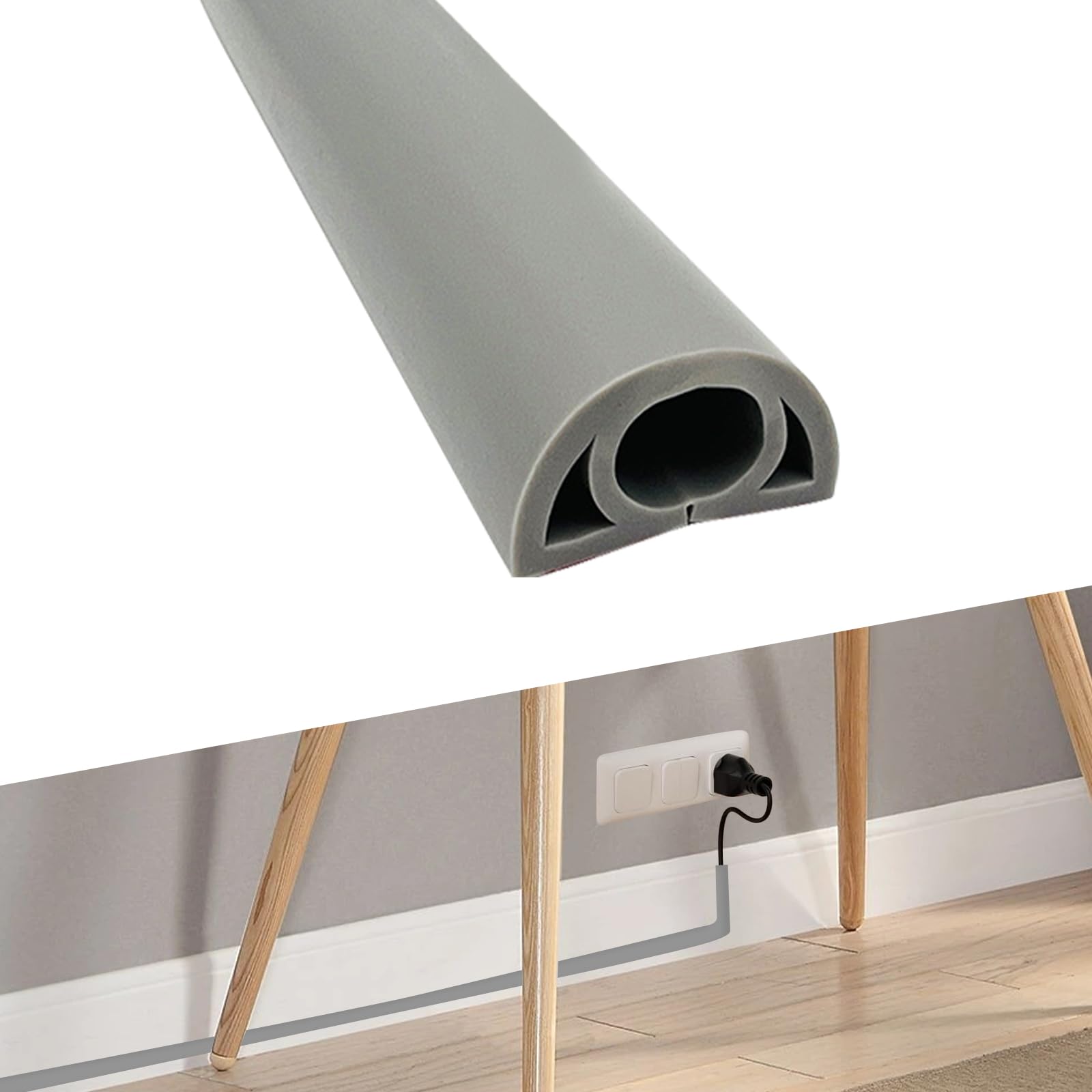 Aartner Cable Trunking 2-Meter Pack, Electrical Cable Management Solution, Self-Adhesive Cord Cover - 20mm (W) x 11mm (H)