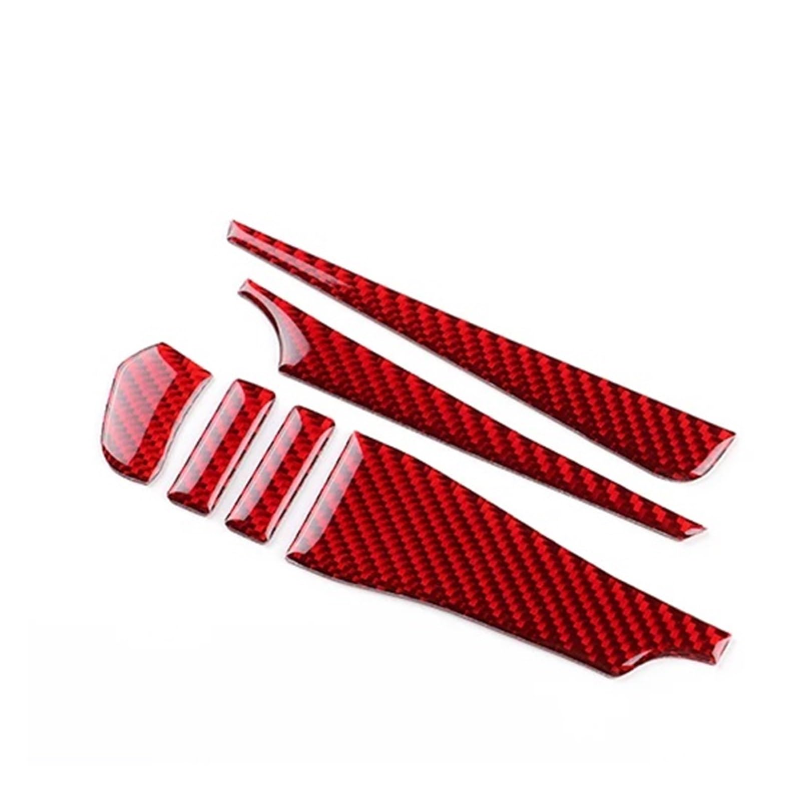 Cover Trim Car Interior for Mazda 3 BP 2019 2020 2021 2022 2023 2024 2025 for Mazda3 for Axela Car Center Console Sticker Real Soft Carbon Fiber Accessories Cover Trim(for RHD Red Carbon)