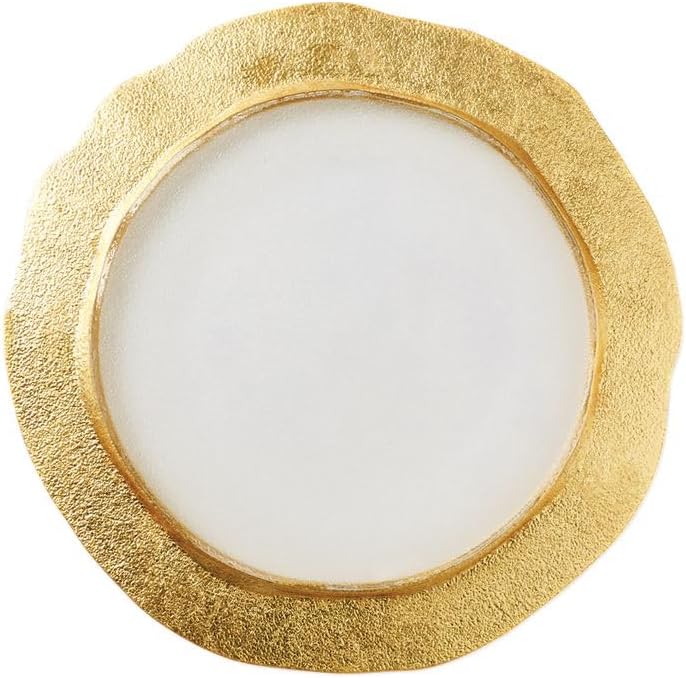 VIETRI Rufolo Glass Gold Organic Salad Plate